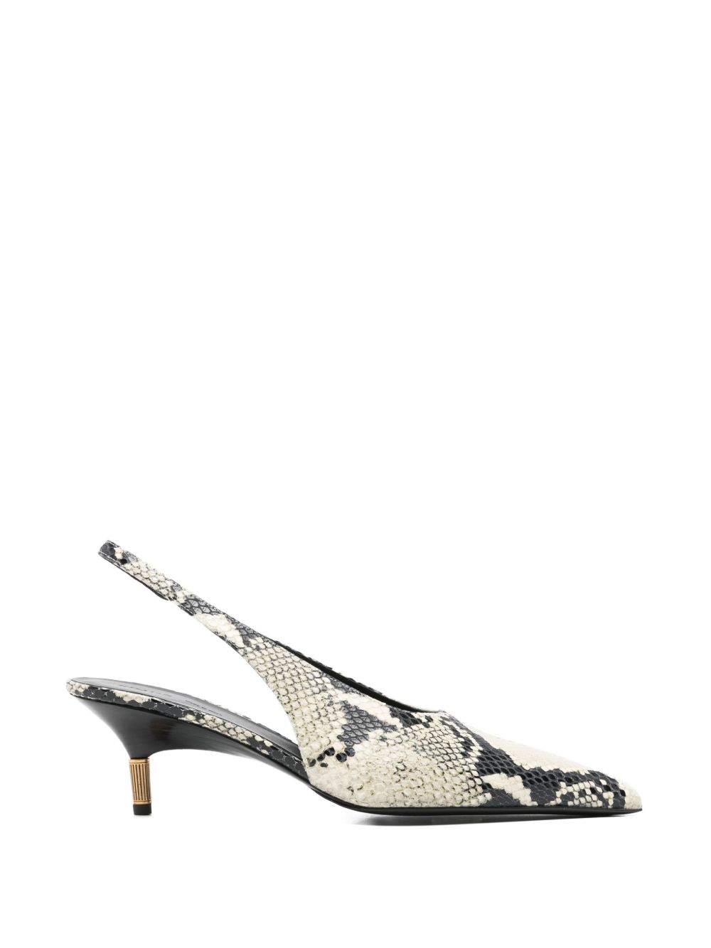 Khaite Bella Python-embossed leather pumps