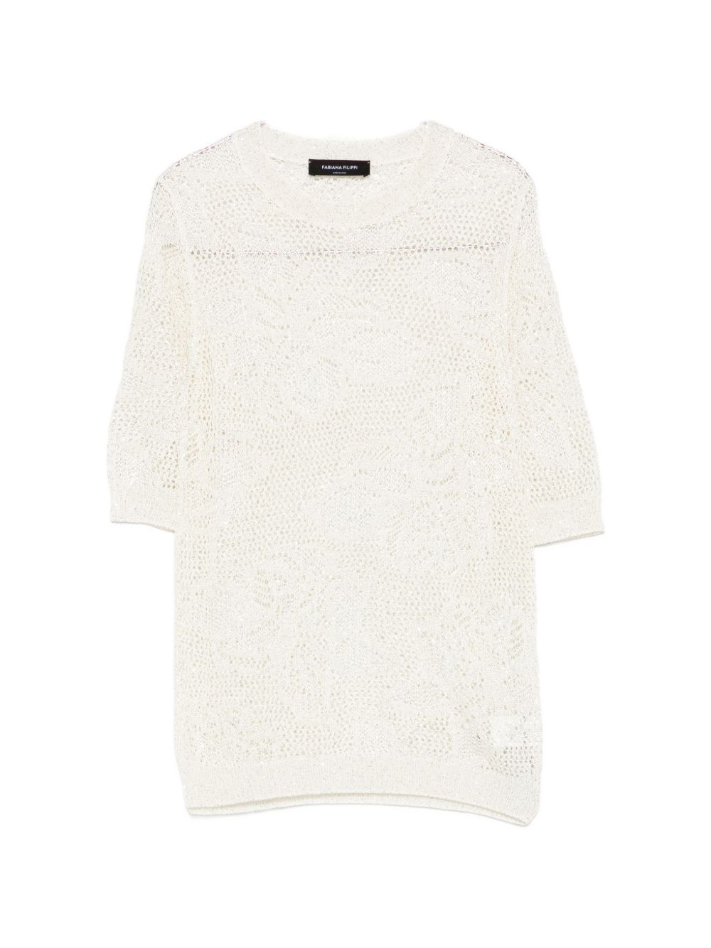 Fabiana Filippi Openwork crewneck t-shirt