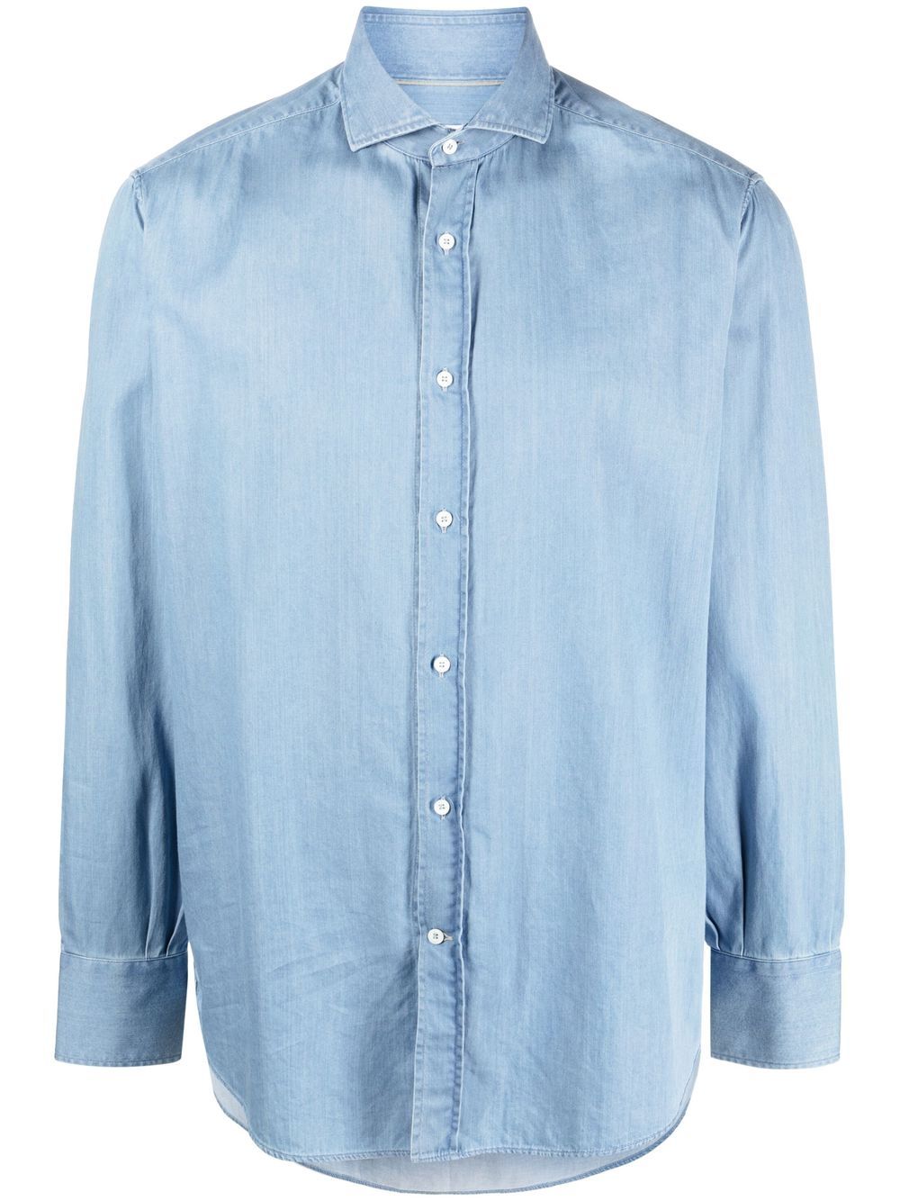 Brunello Cucinelli Men's Shirts Clear Blue