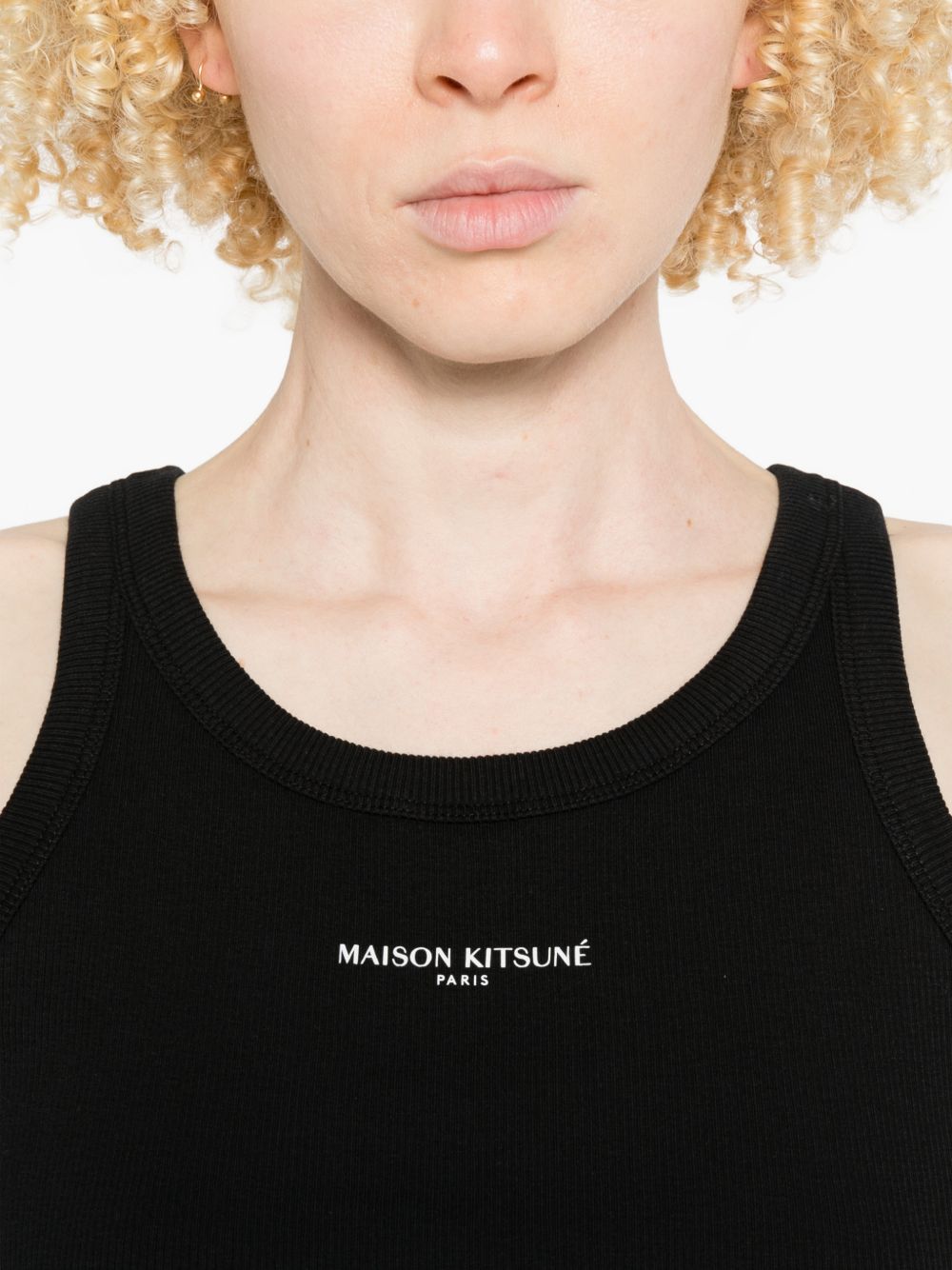 Maison KitsunÃ© Logo cotton tank top