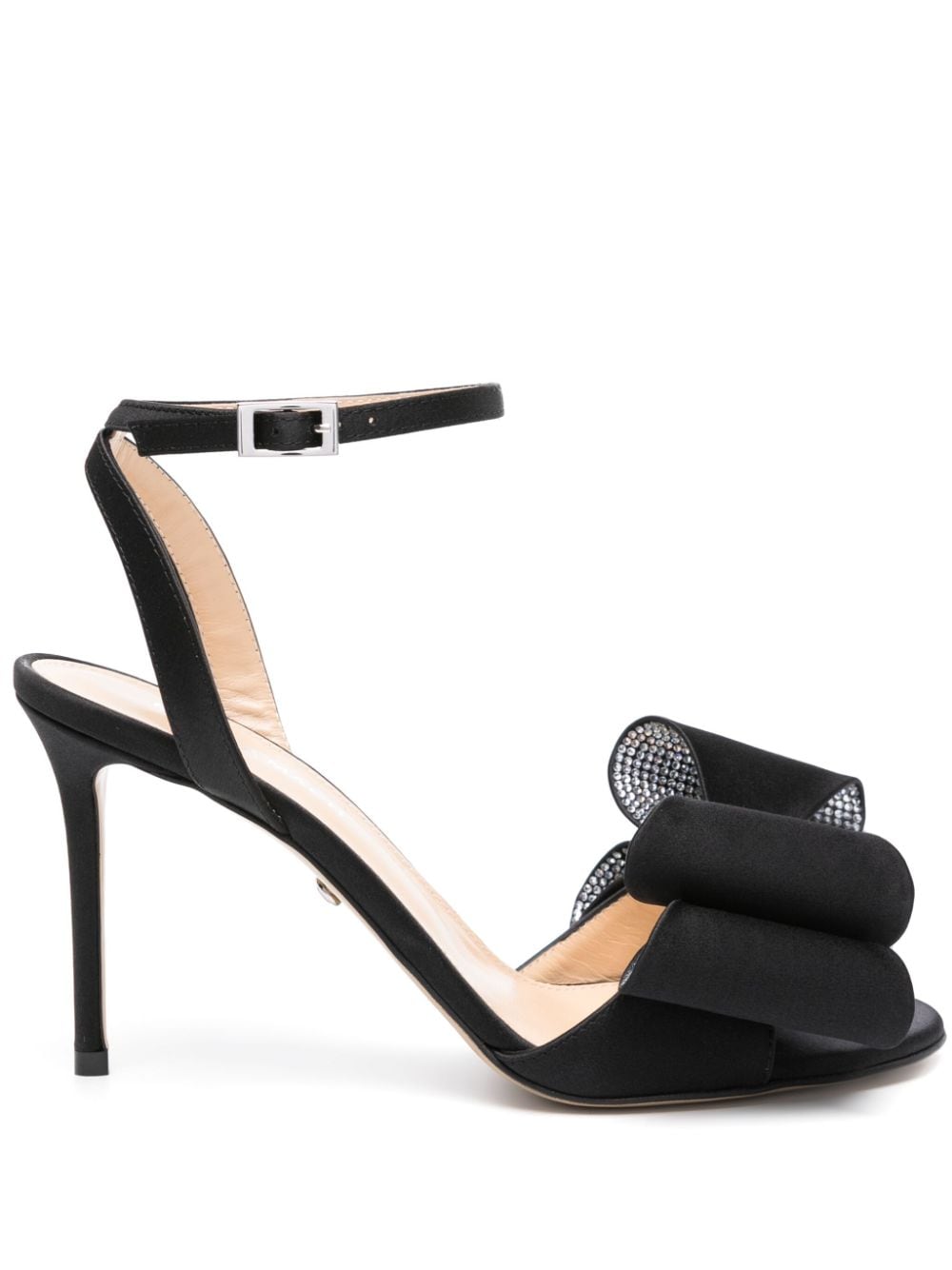 Mach & Mach PRE Le Cadeau'' Round Toe Satin Sandals