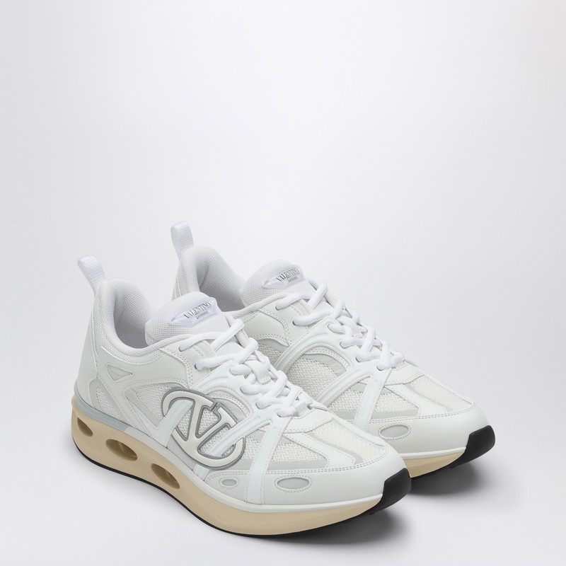 Valentino Garavani Men's Vlogo Easyjog White Grey Sneakers