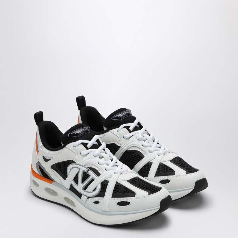 Valentino Garavani Men's Vlogo Easyjog White Black Orange Sneakers