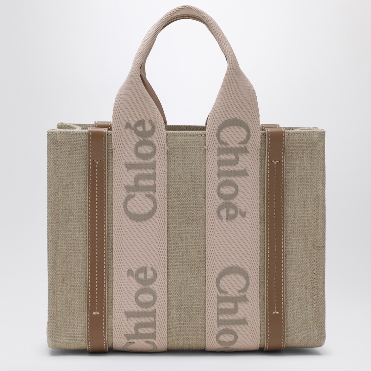 Chloé Woody blushy/beige canvas bag