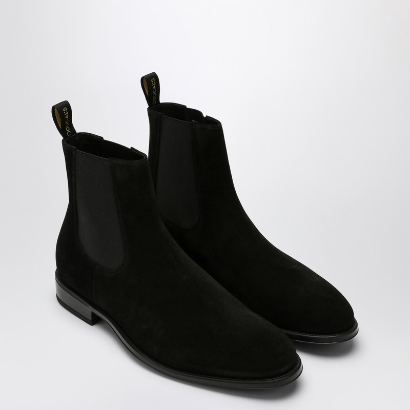 Doucal''s Men's Black Suede Ankle Boot