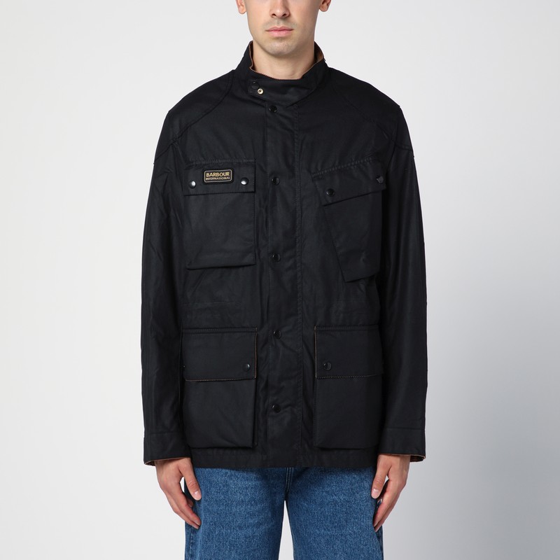 Barbour Men's Black Waxed International Jacket