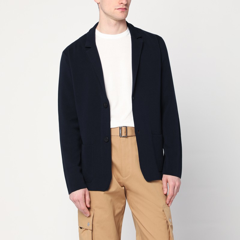 Roberto Collina Men's Navy Blue Cotton Jacket Cardigan