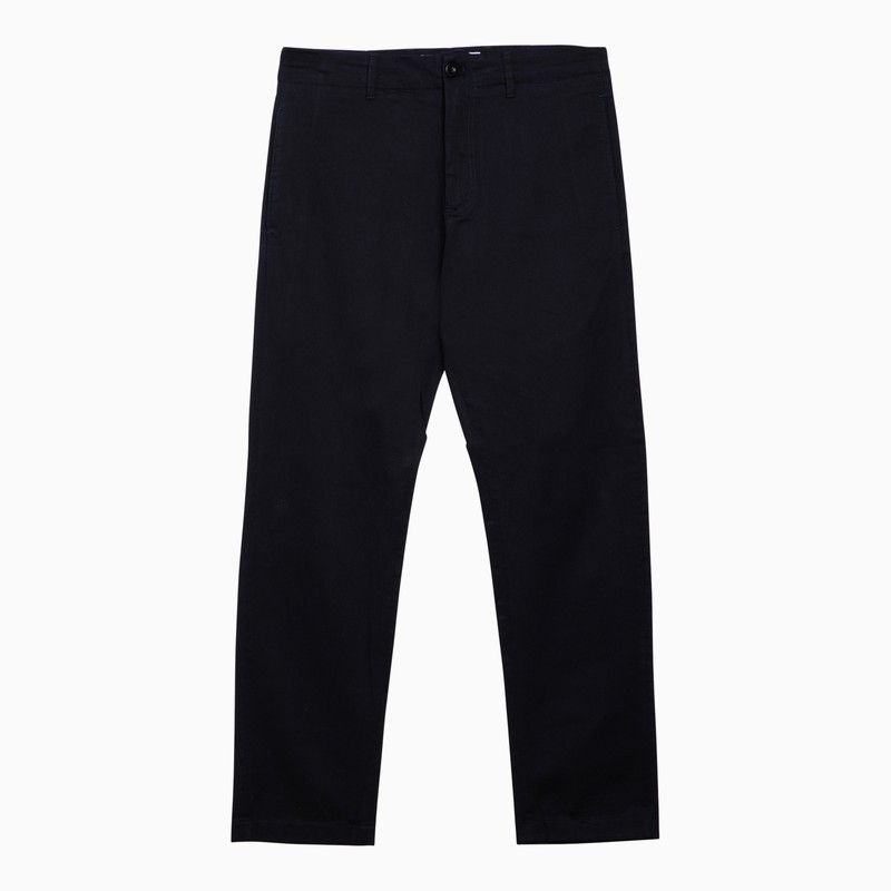 Department 5 Men's Regular Blue Navy Cotton Trousers