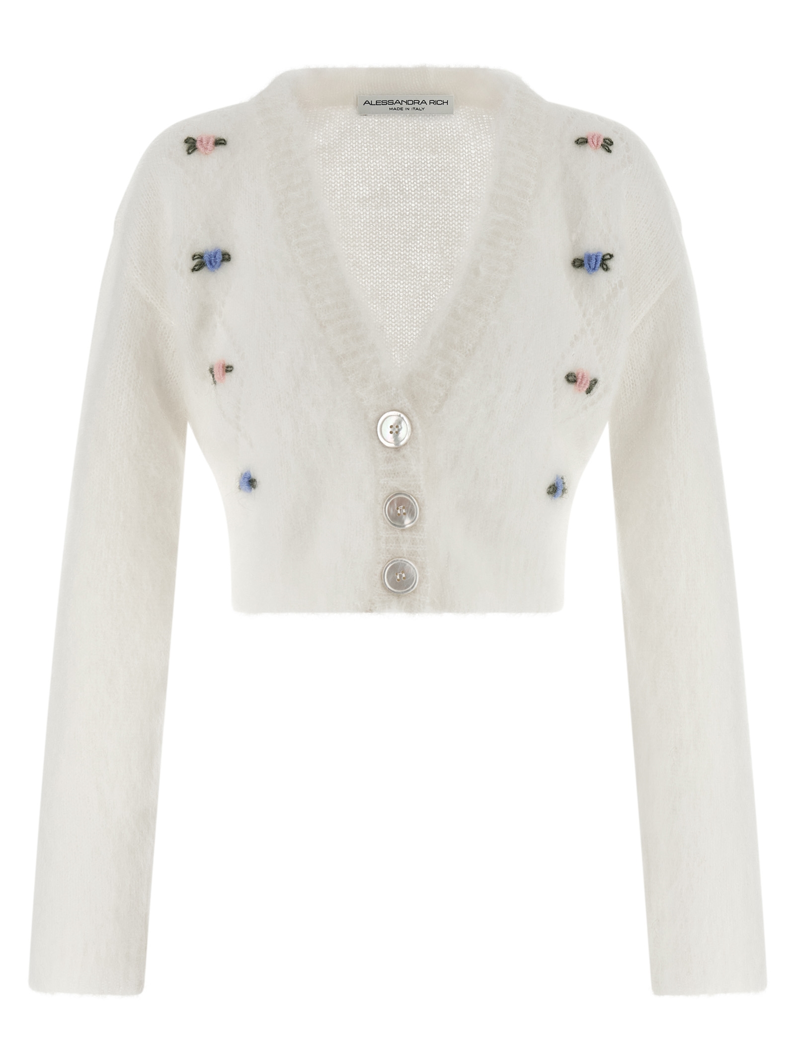Alessandra Rich Carded Mohair Cardigan