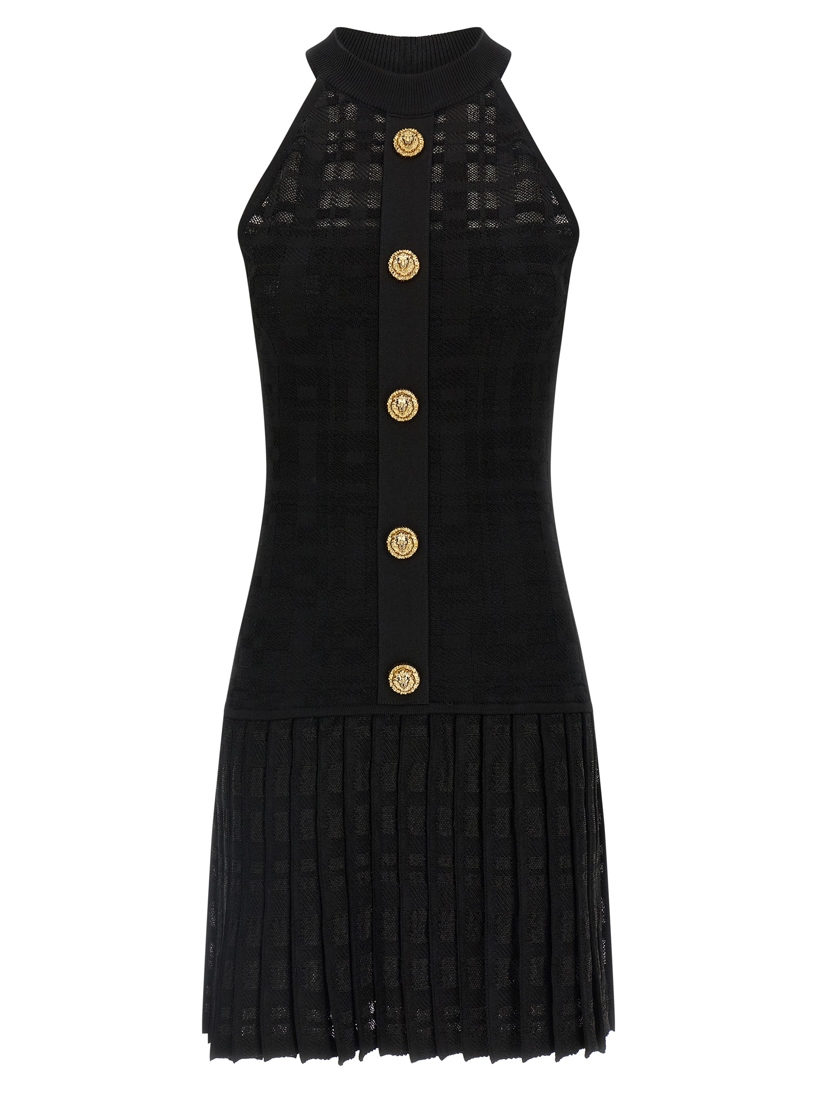 Balmain Tartan Knit Dress