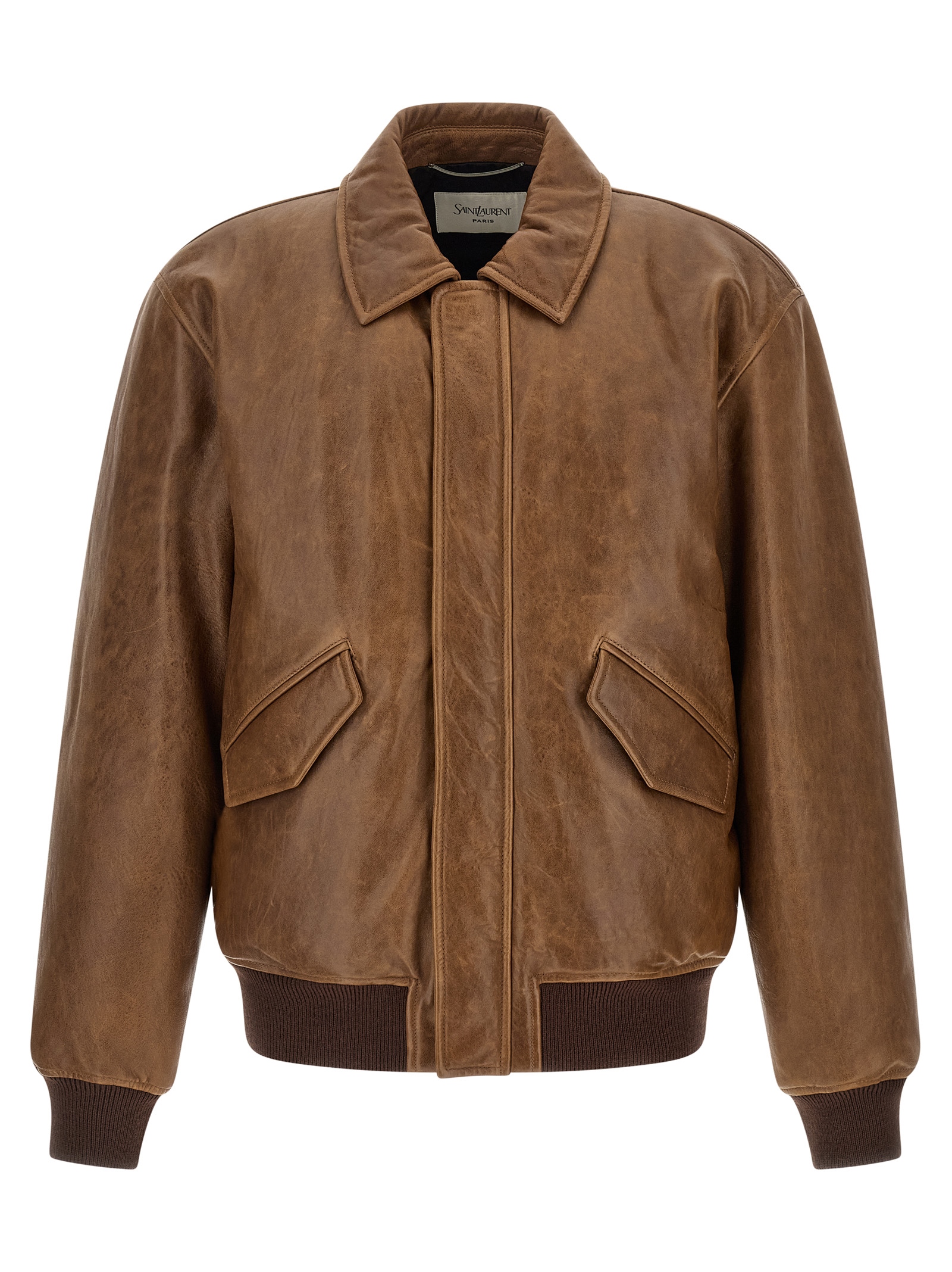 Saint Laurent Vintage Leather Bomber Jacket