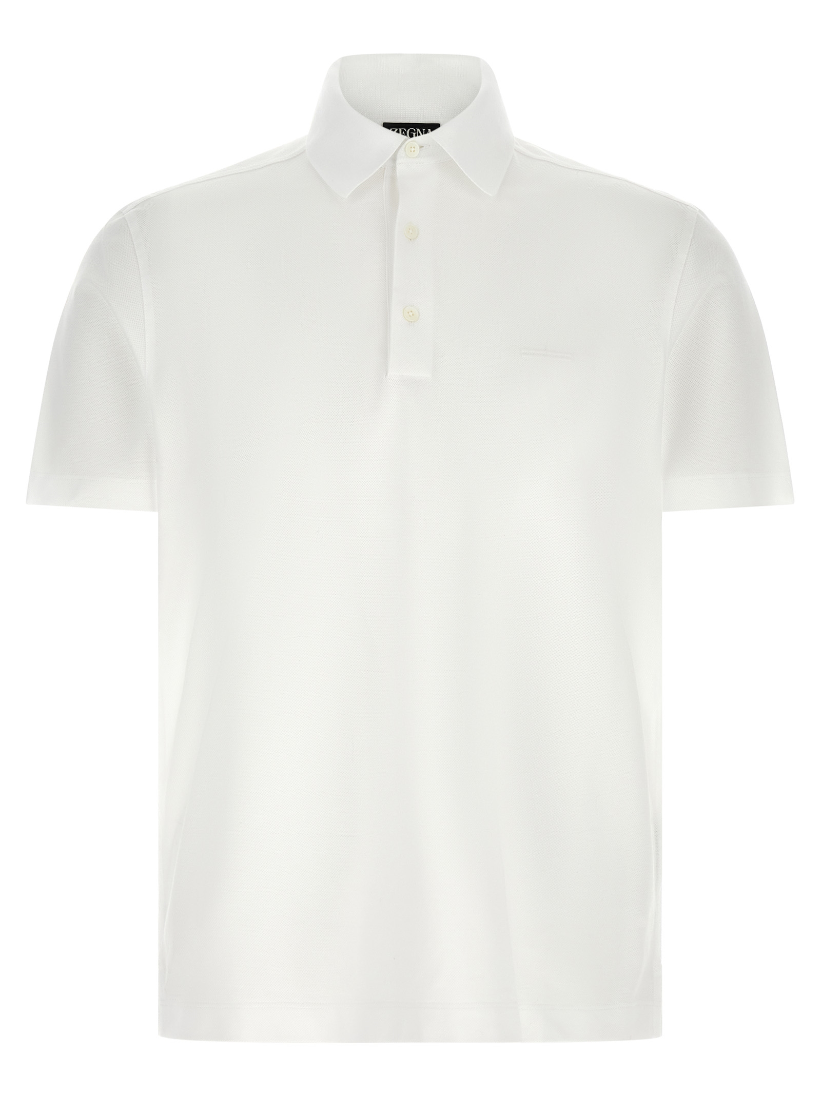 Zegna Piqué Cotton Polo Shirt