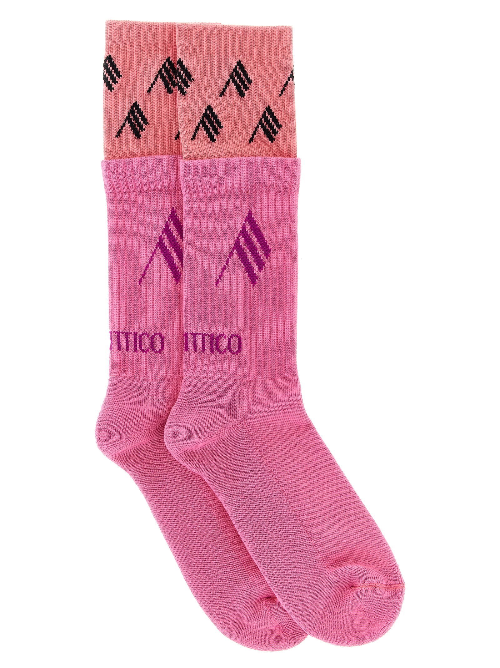 The Attico Double Layer Logo Socks
