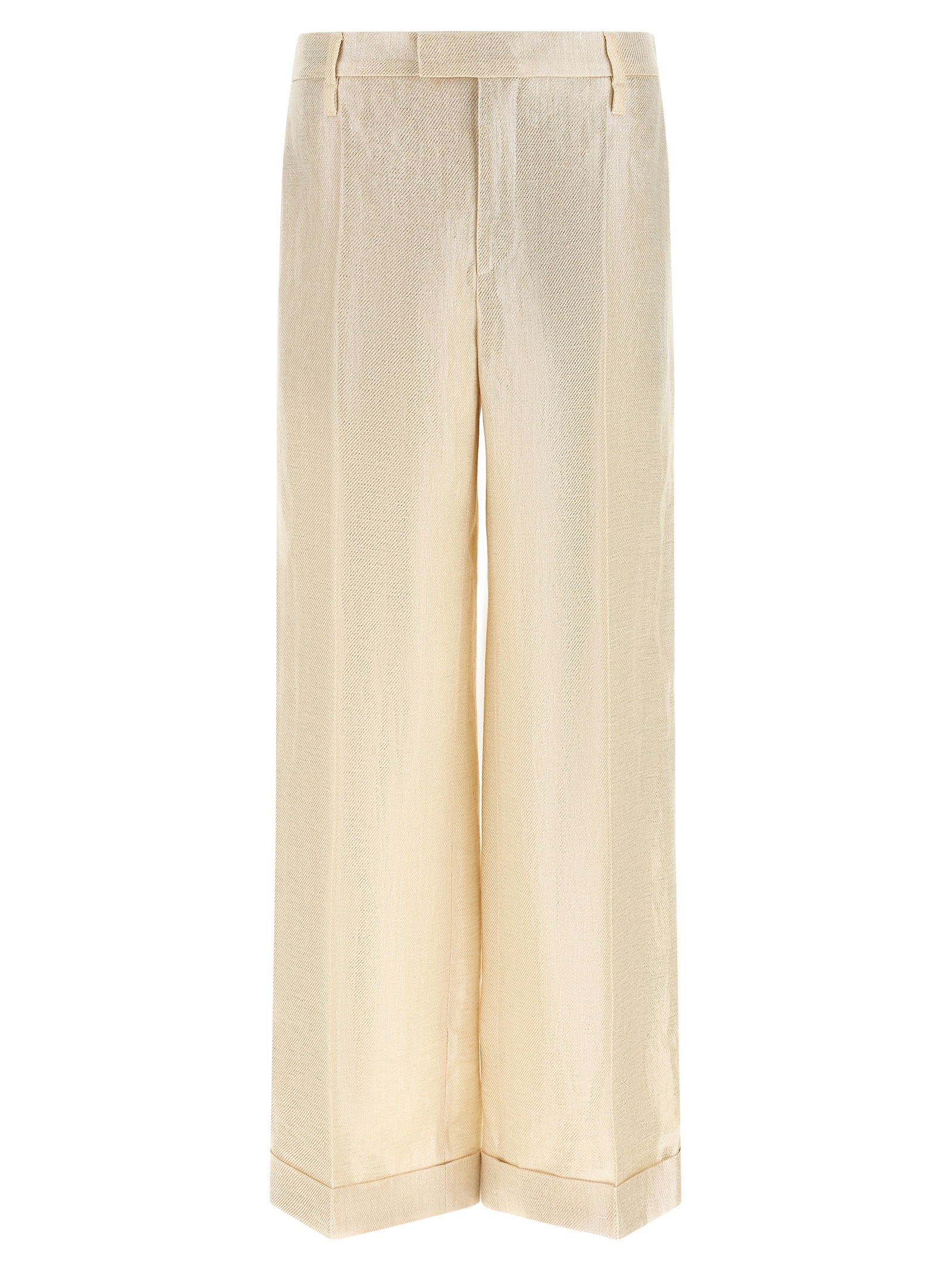 Brunello Cucinelli Lamé Linen Pants