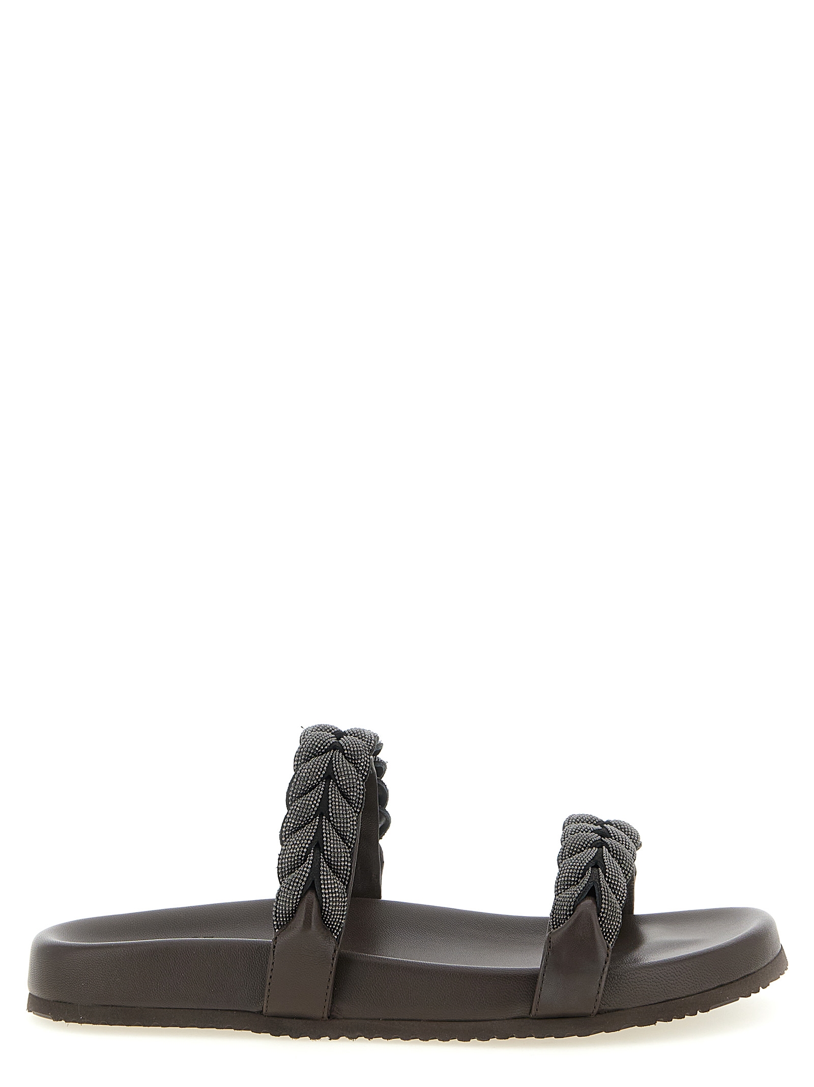 Brunello Cucinelli Precious Braided Straps Sandals