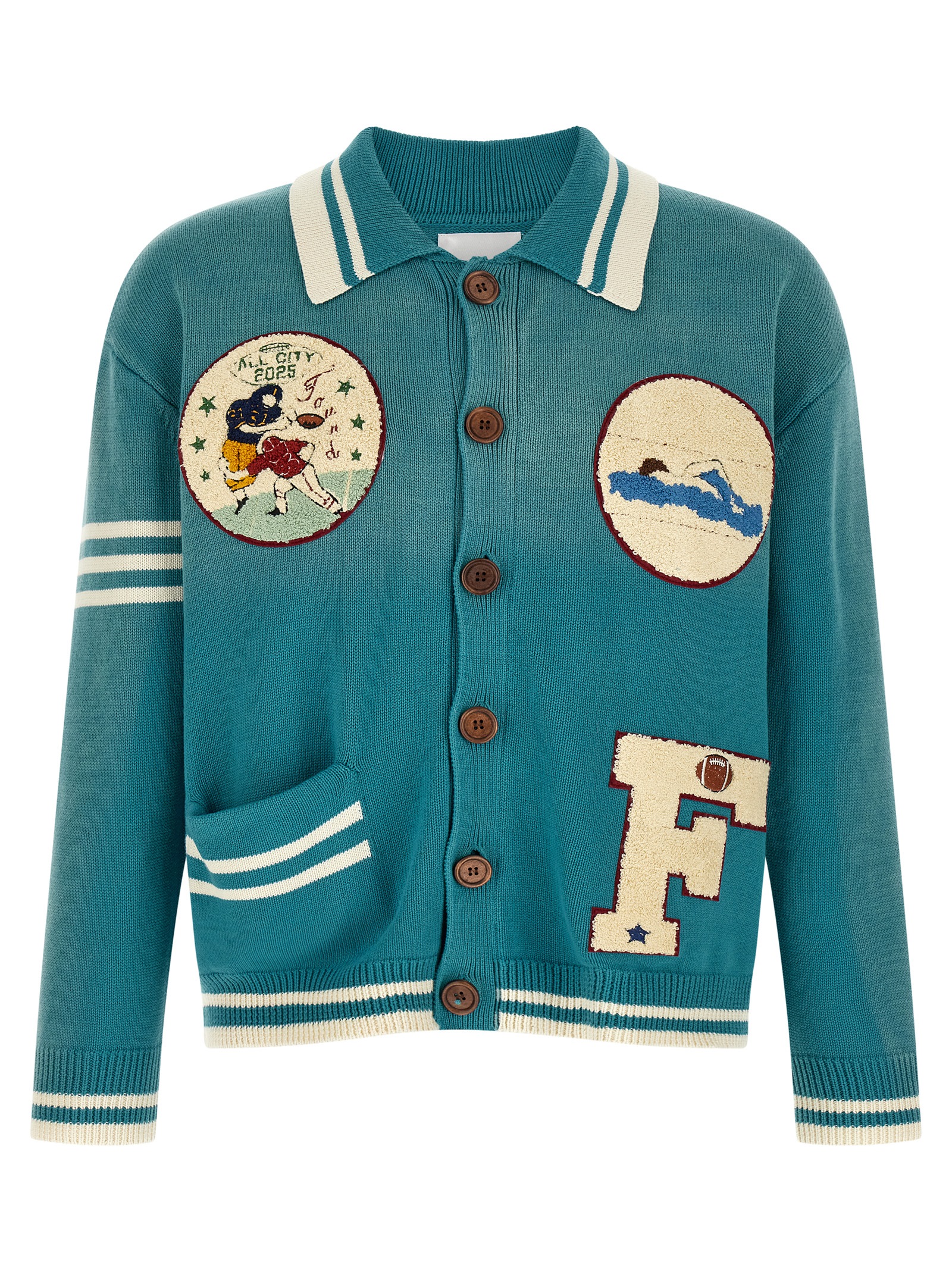 Found Fin Varsity Cardigan