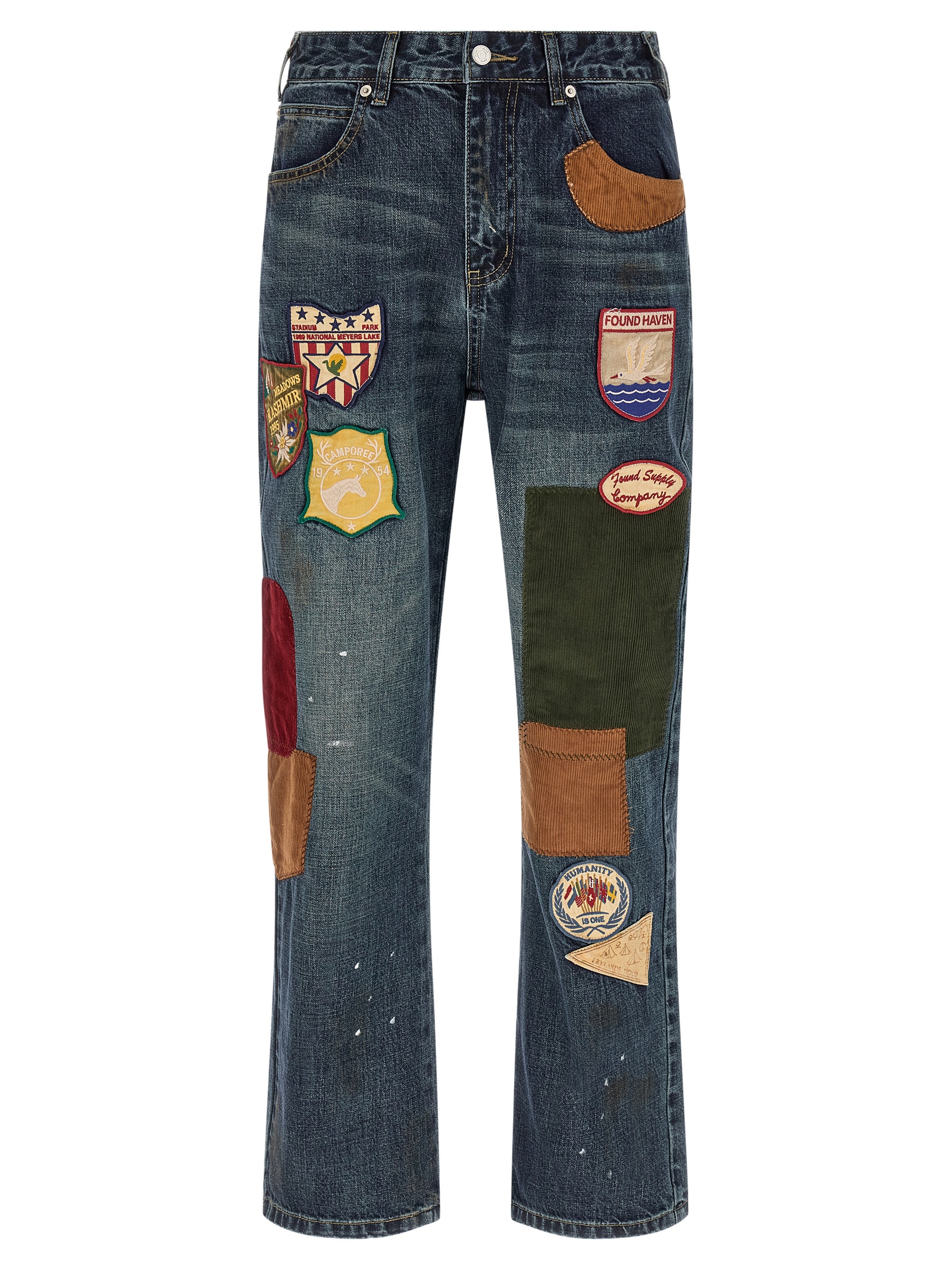 Found Patchwork Jeans