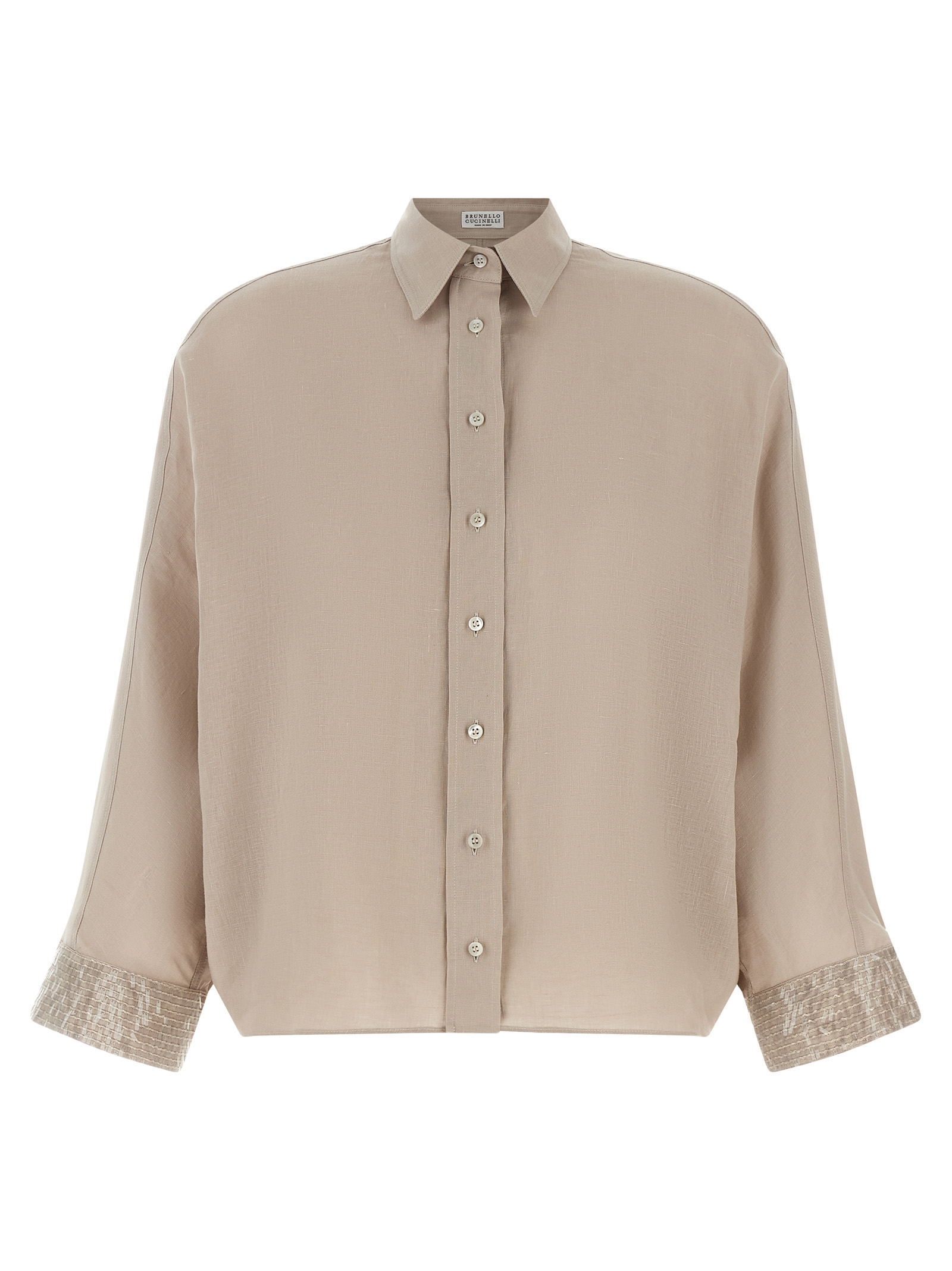 Brunello Cucinelli Dazzling Cascade Cuffs Shirt
