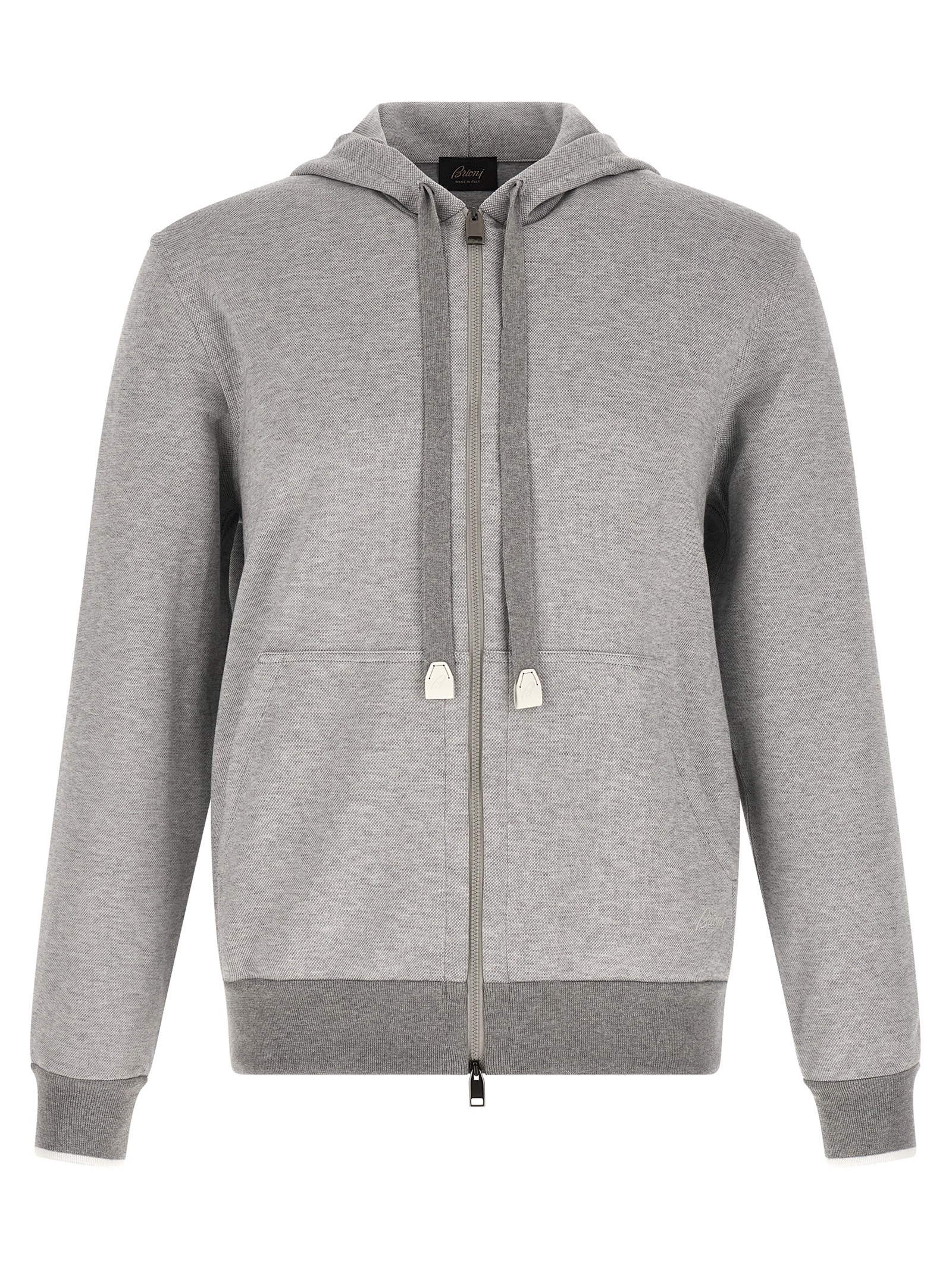 Brioni Piquet Cotton Hoodie