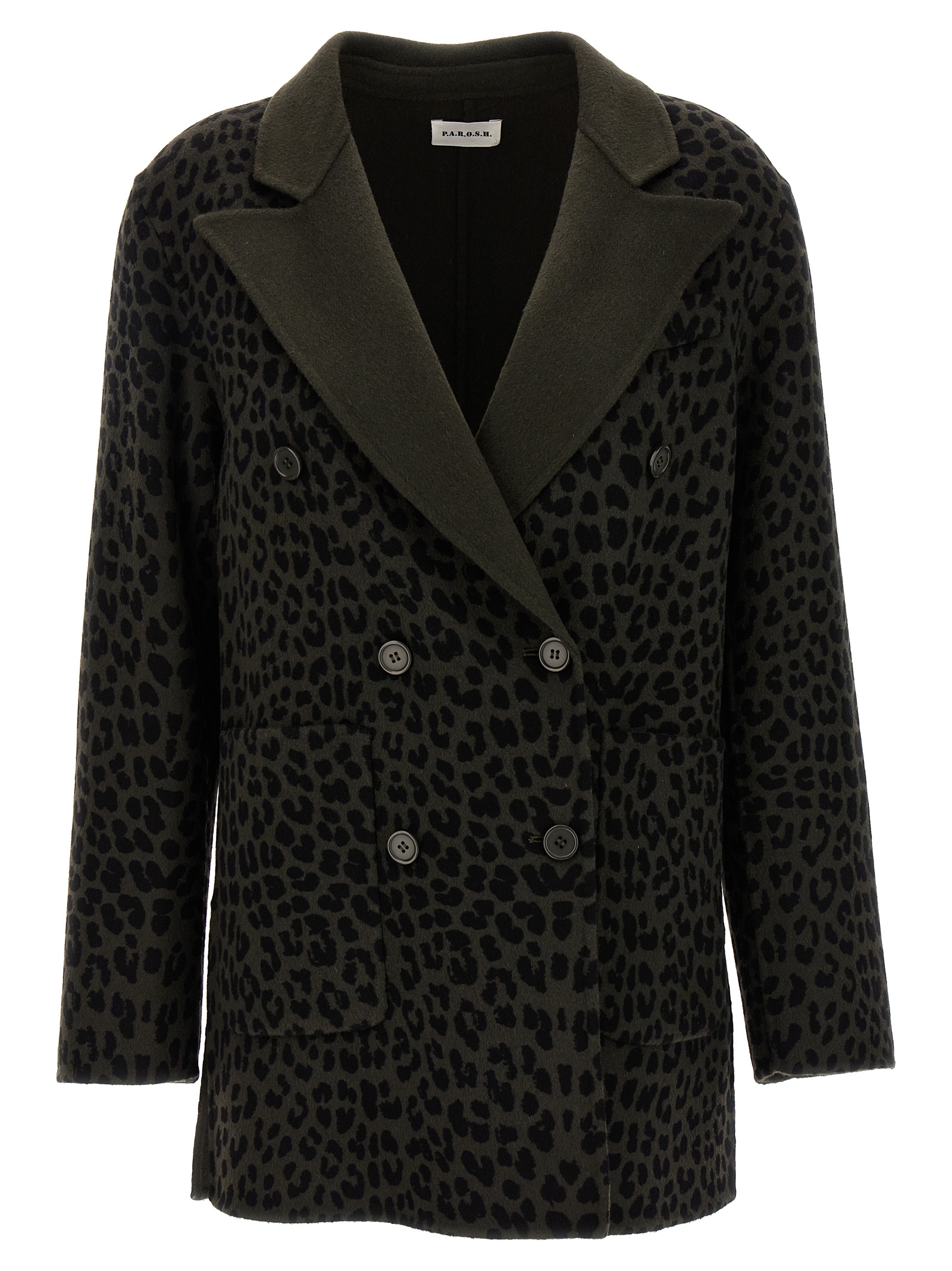 P.A.R.O.S.H. Animal Print Double-breasted Blazer