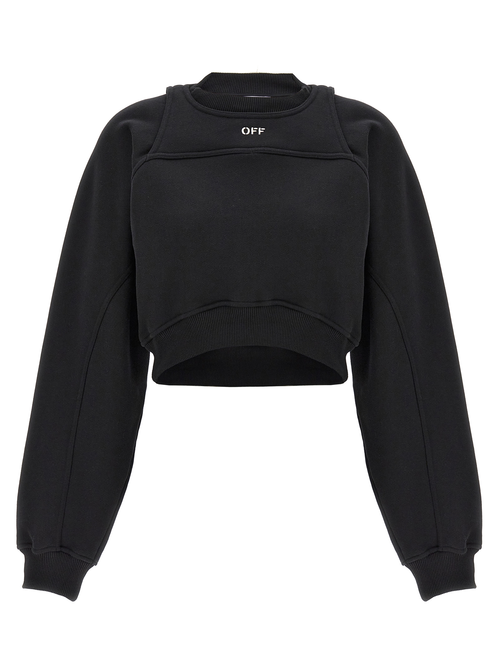 Off White Cropped Sweatshirt