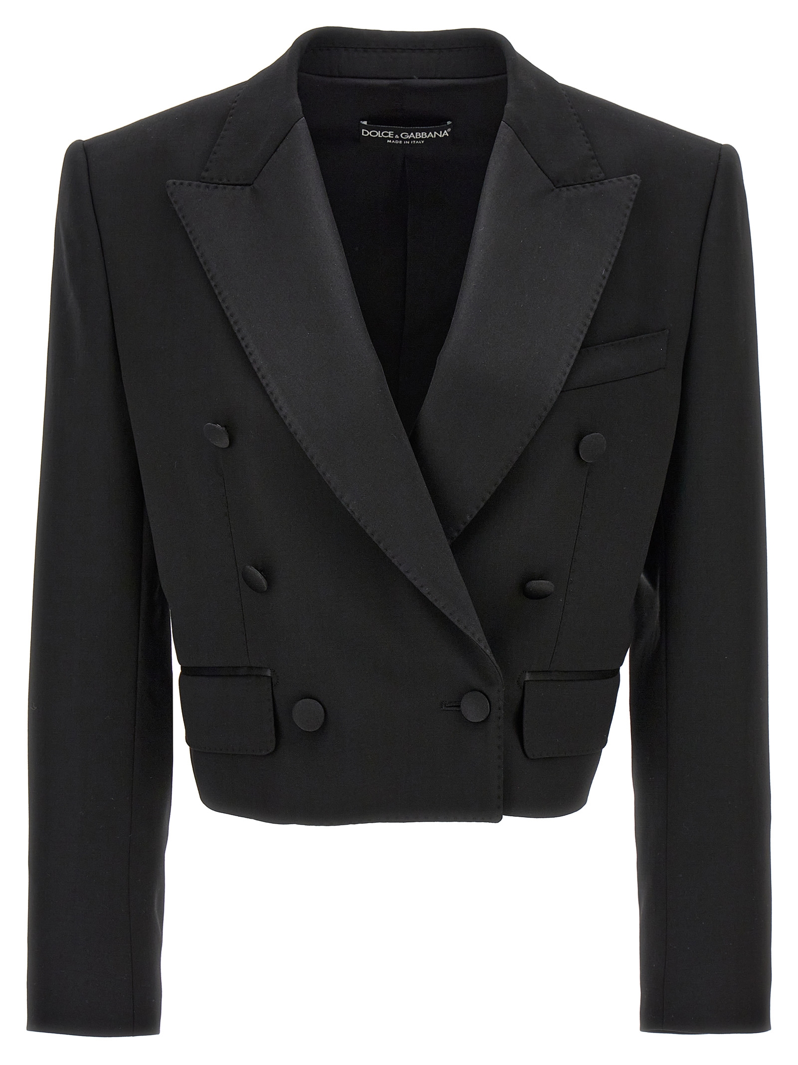 Dolce & Gabbana Tuxedo Crop Blazer