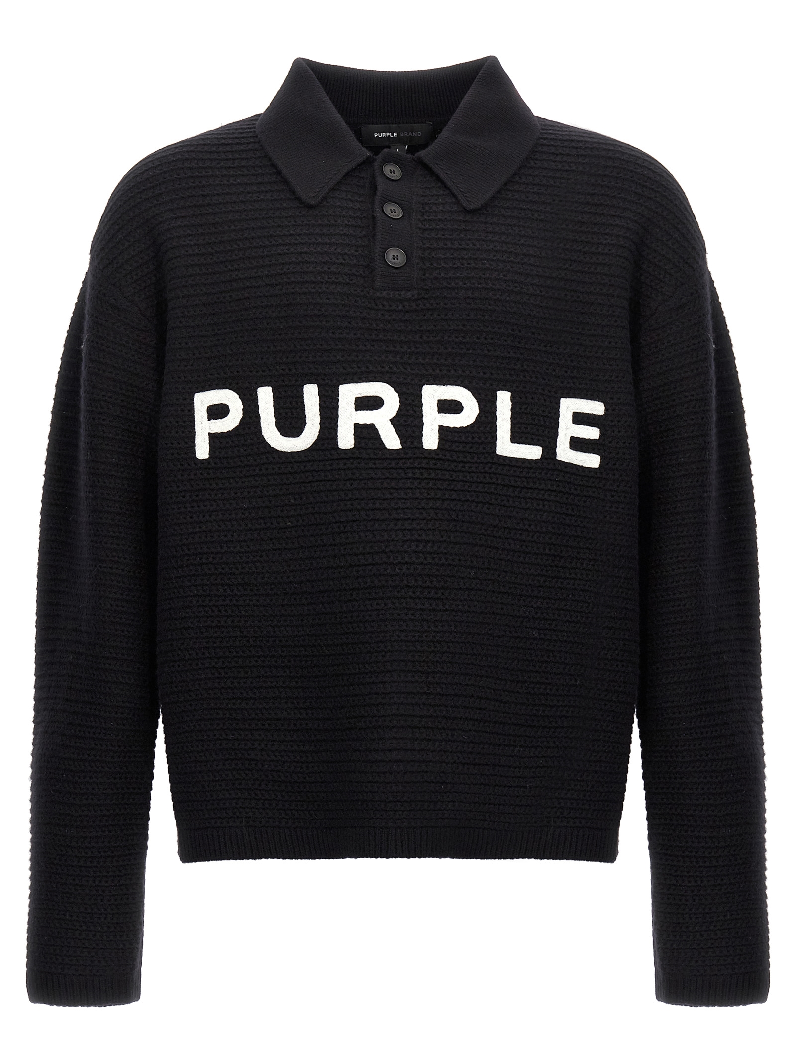Purple Logo Embroidery Sweater