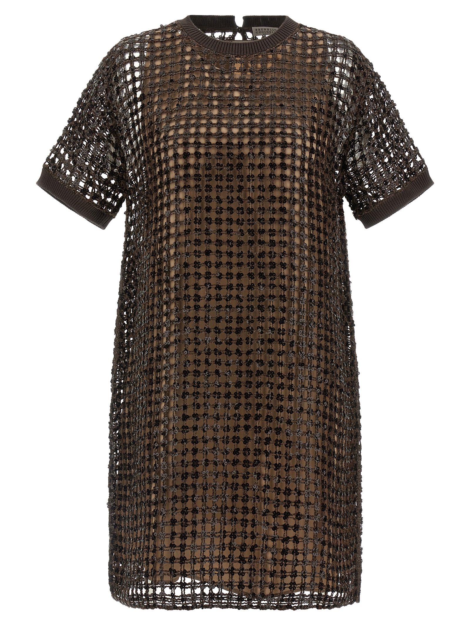 Brunello Cucinelli Sequin Mesh Dress