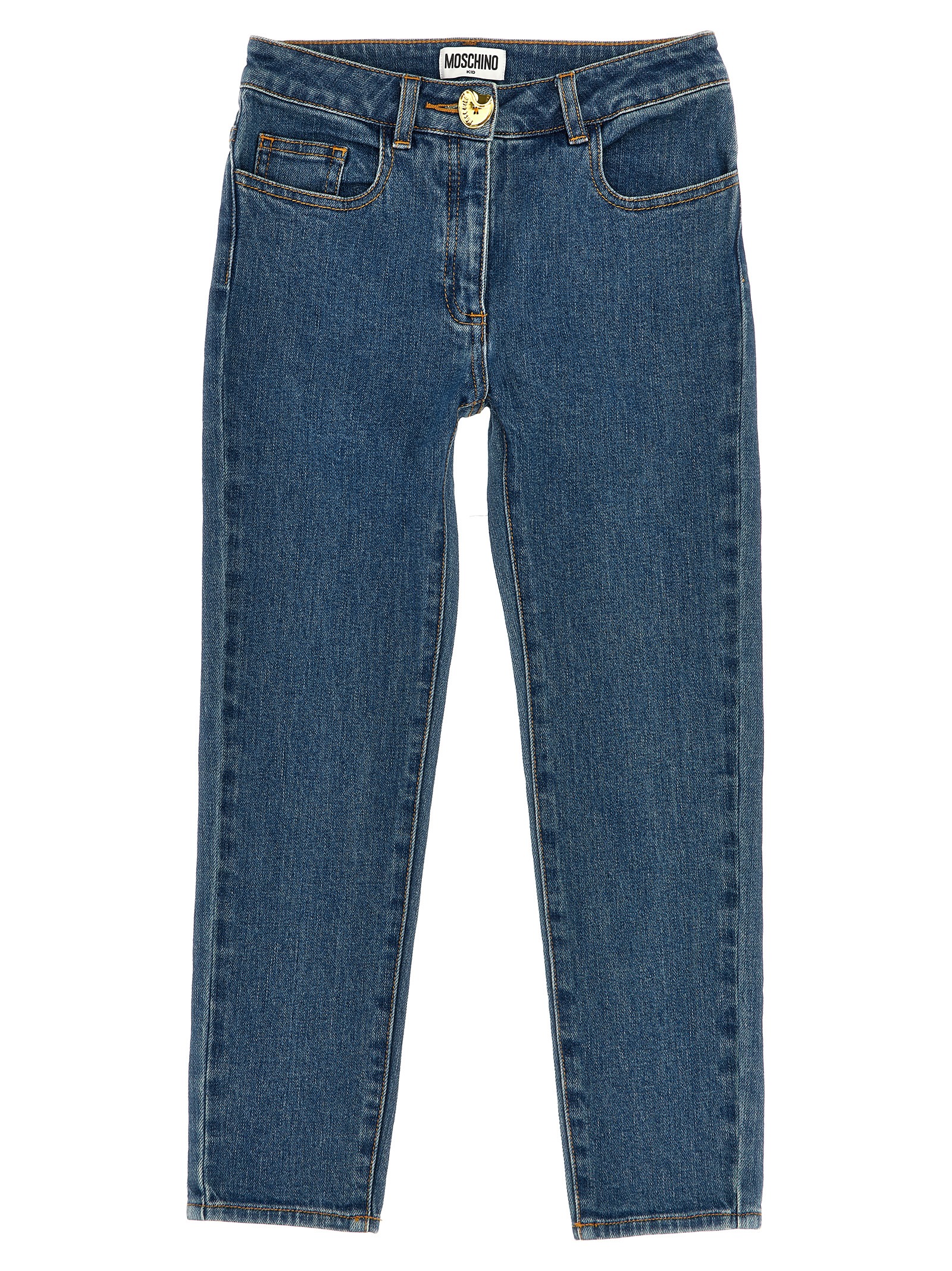 Moschino Kid Teen Button Detail Jeans