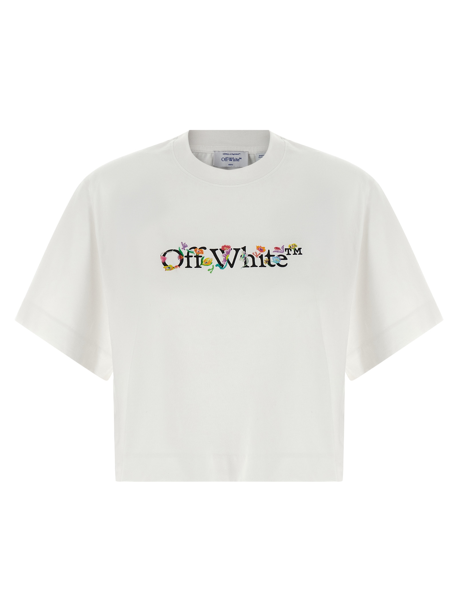 Off White Bookish Glowing Flower T-shirt