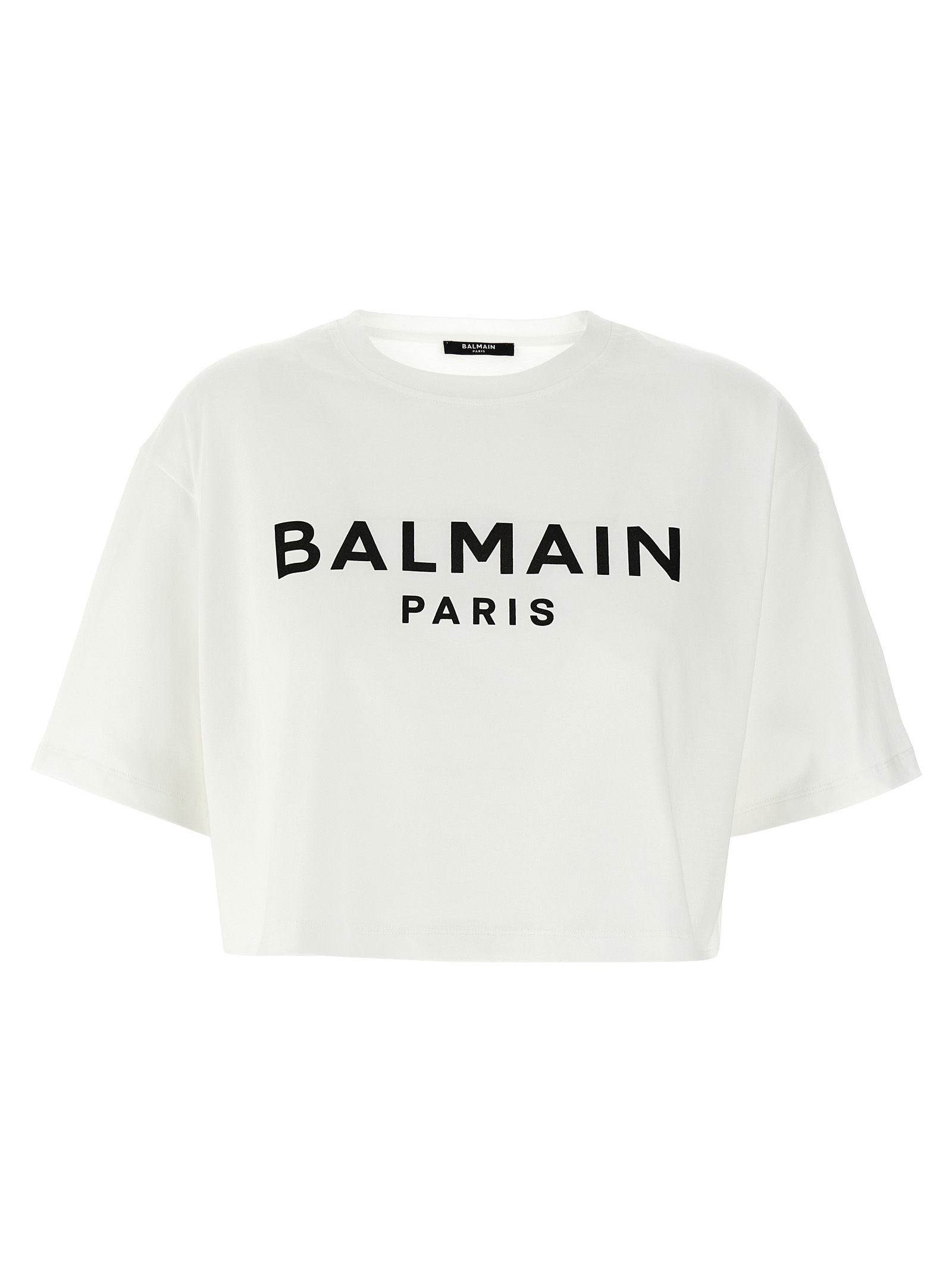 Balmain Logo Crop T-shirt