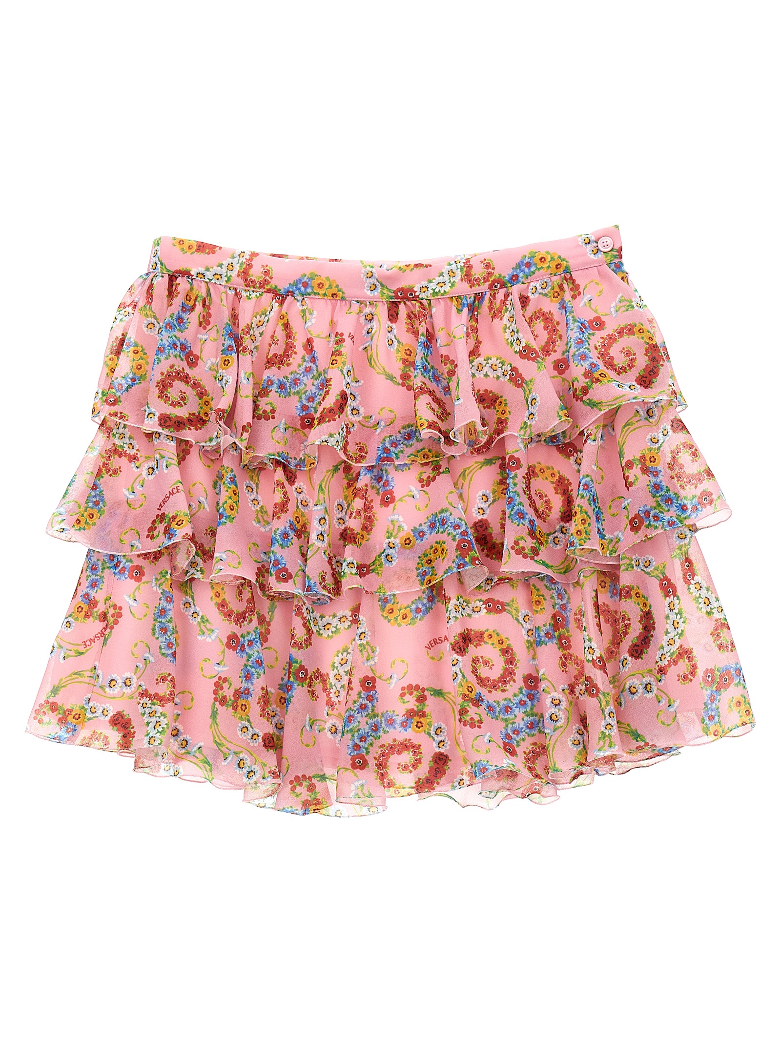 Versace Kids Geo Poly Barocco Flower Skirt