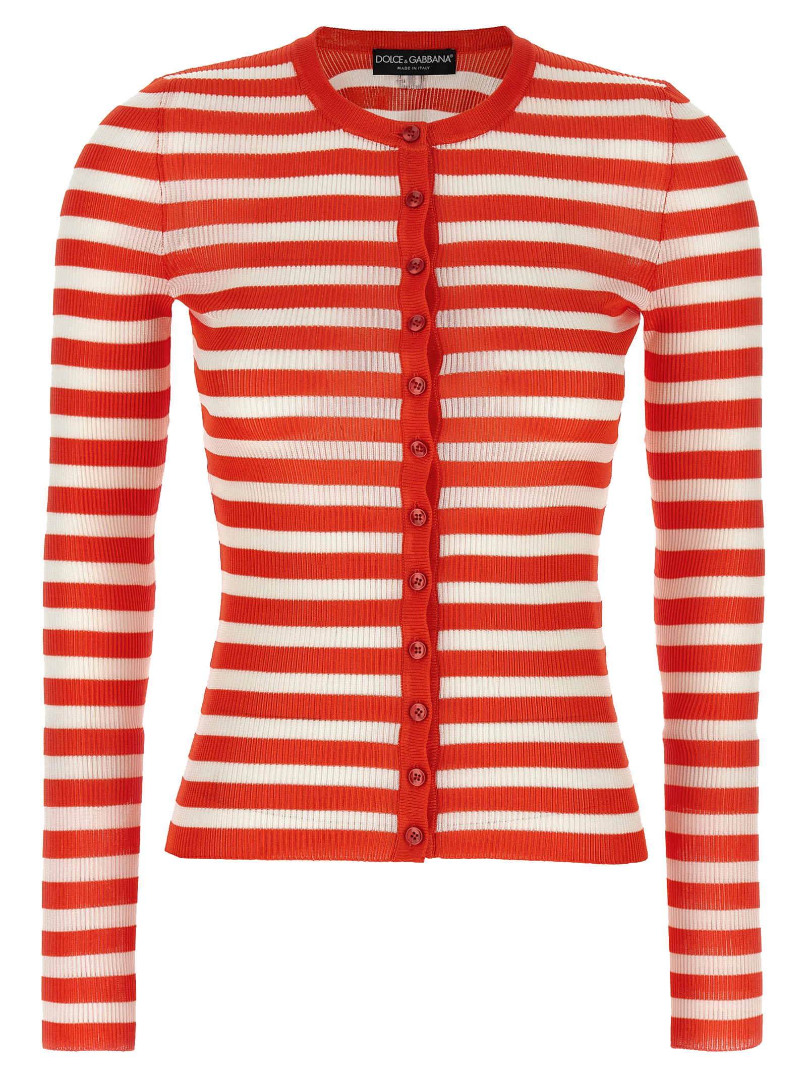 Dolce & Gabbana Striped Viscose Cardigan