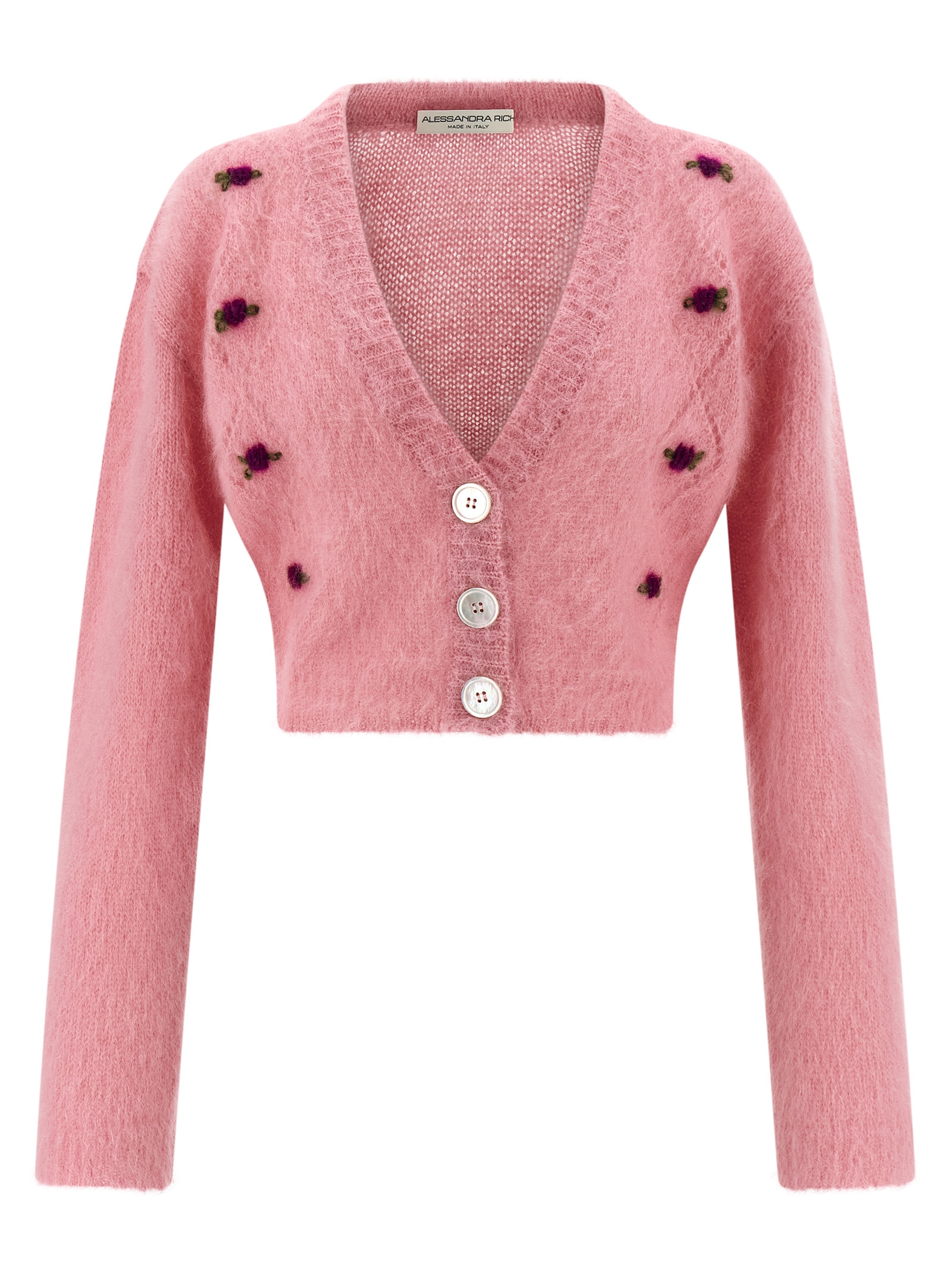Alessandra Rich Carded Mohair Cardigan