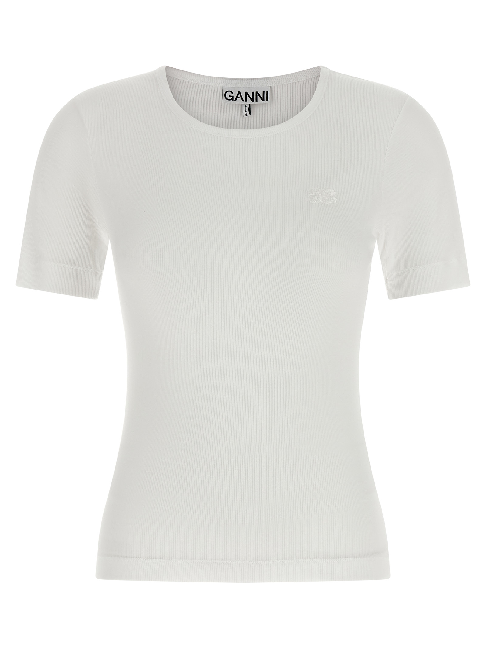 Ganni Logo Embroidery T-shirt