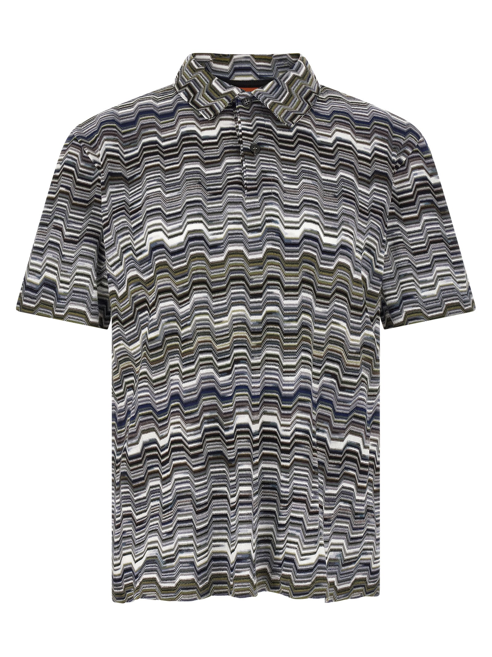 Missoni Irregular Zigzag Polo Shirt