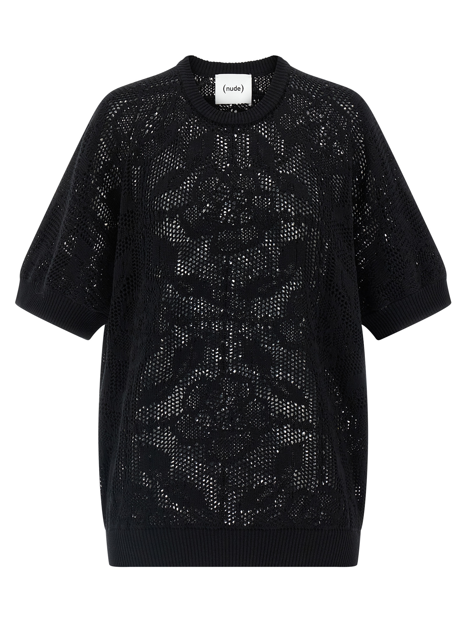 Nude Openwork Cotton Sweater