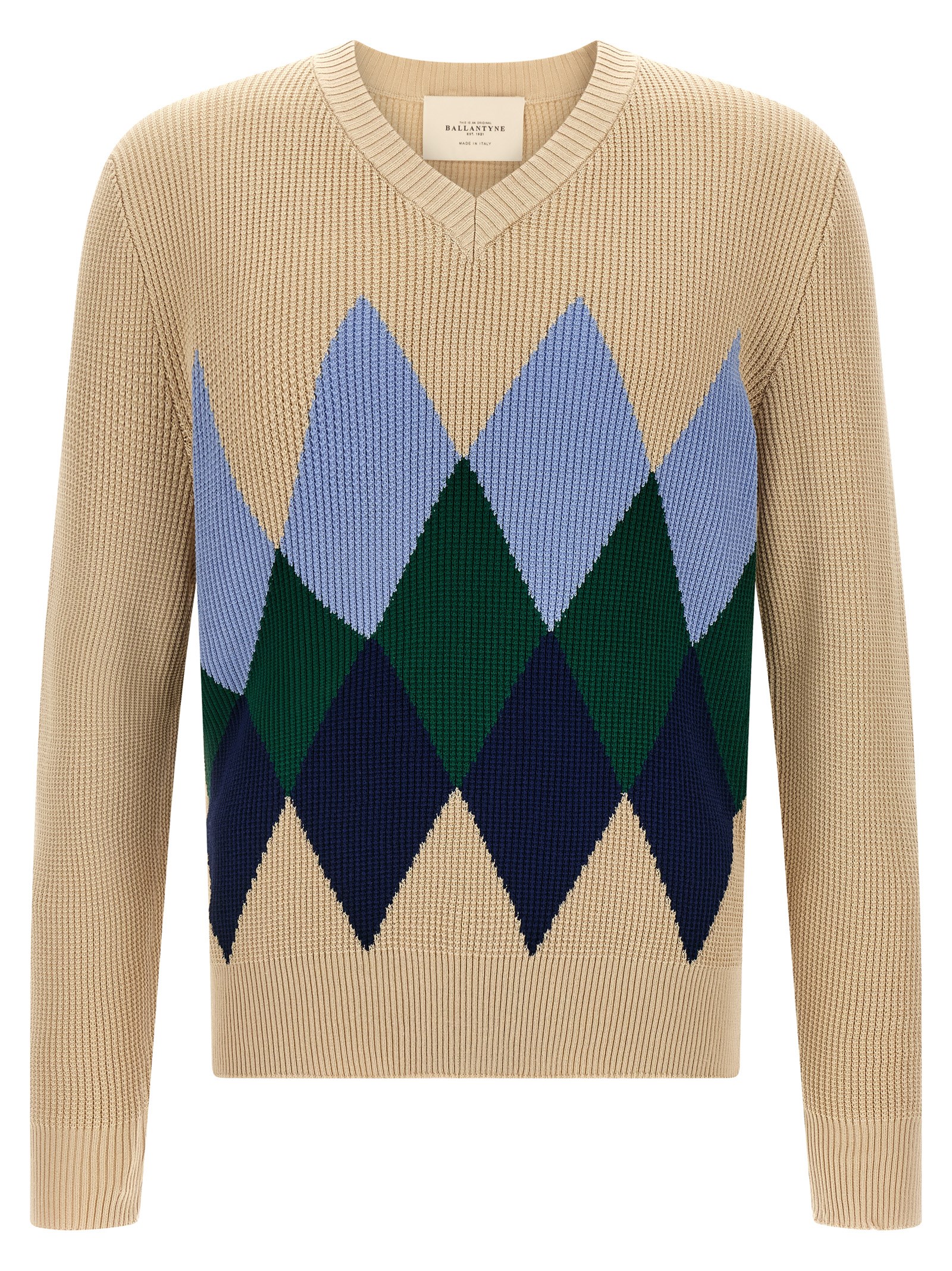 Ballantyne Argyle Pattern Sweater