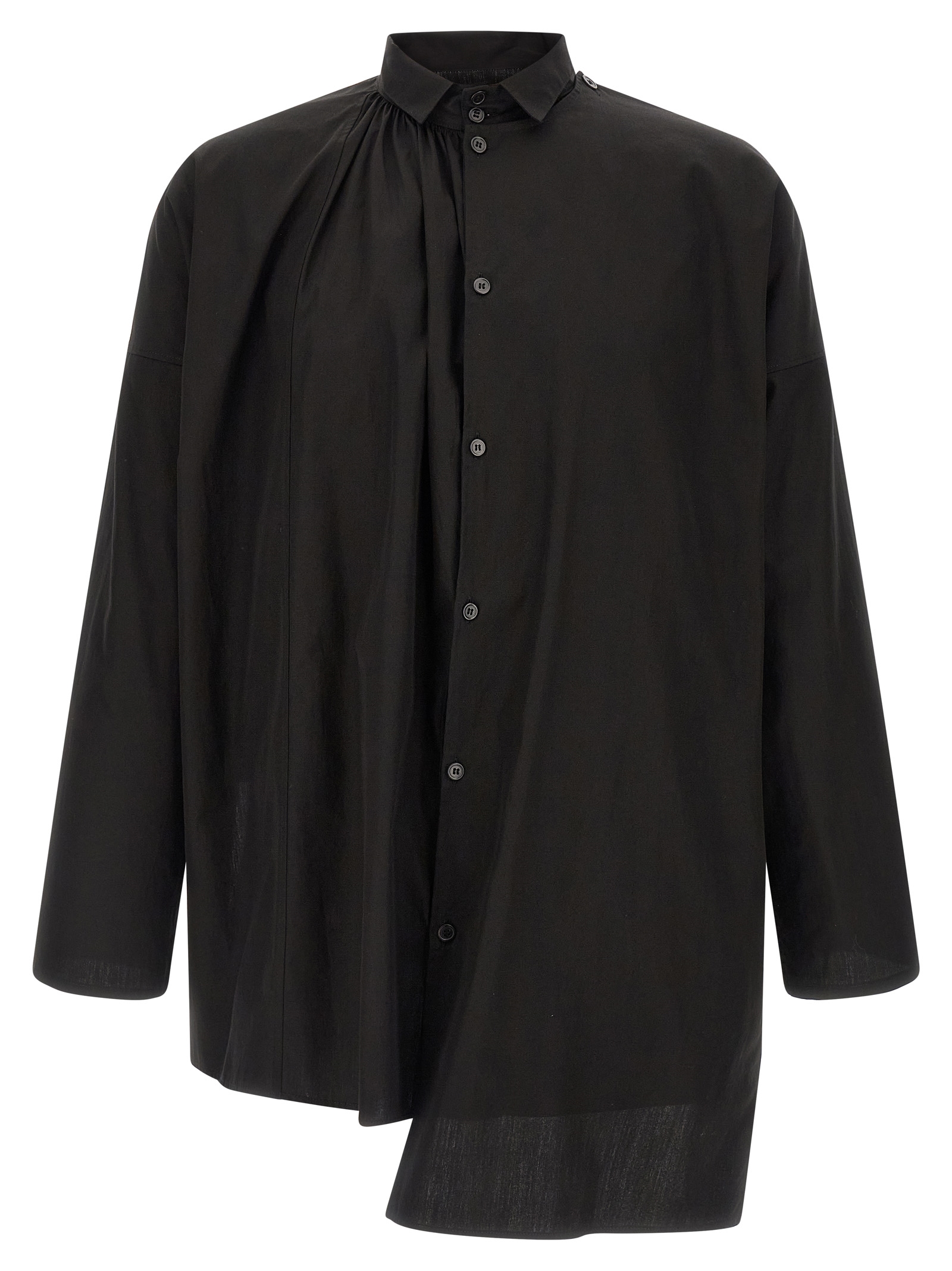 Yohji Yamamoto Collar Gather Double B Shirt