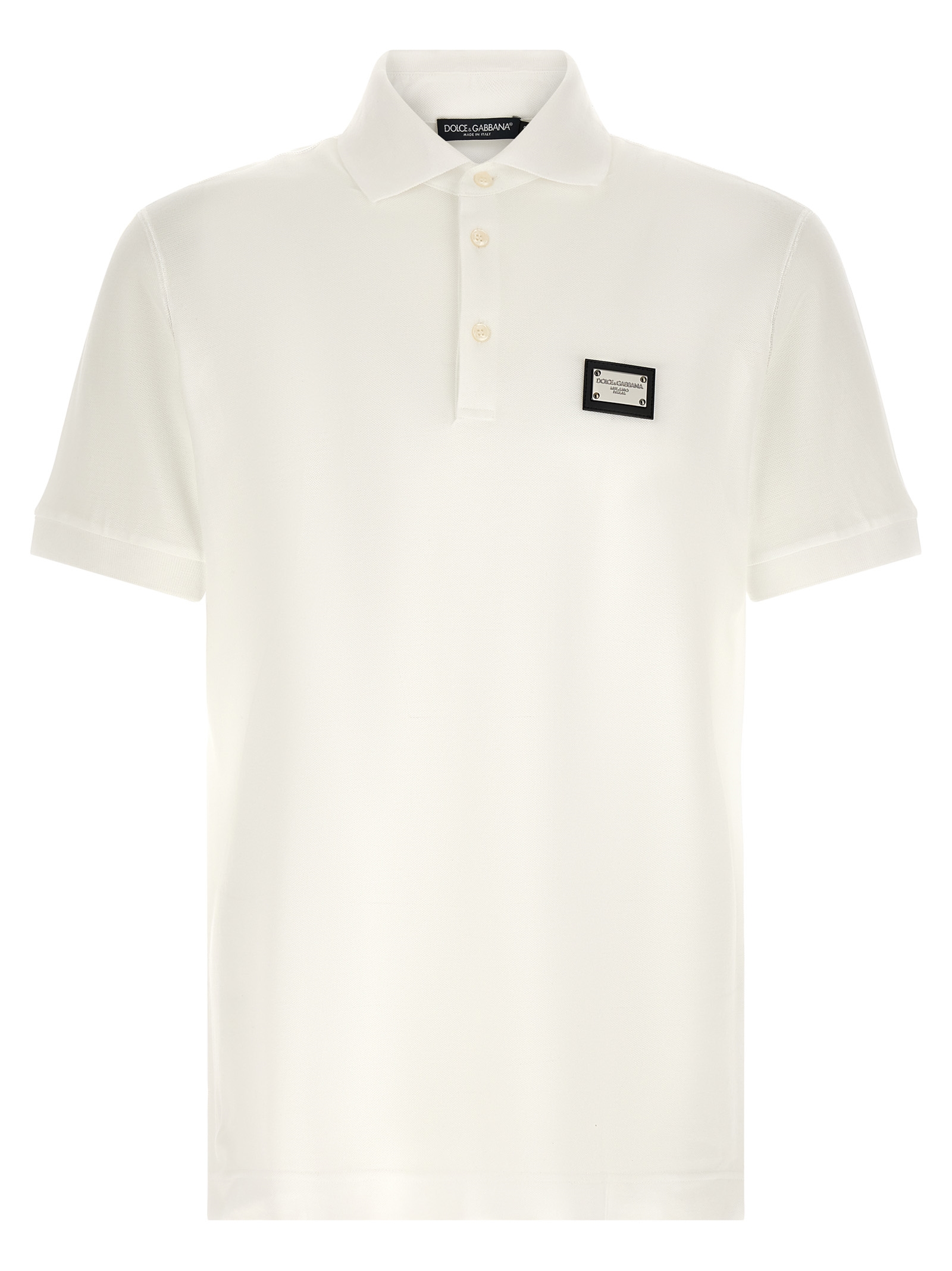 Dolce & Gabbana Logo Plate Polo Shirt