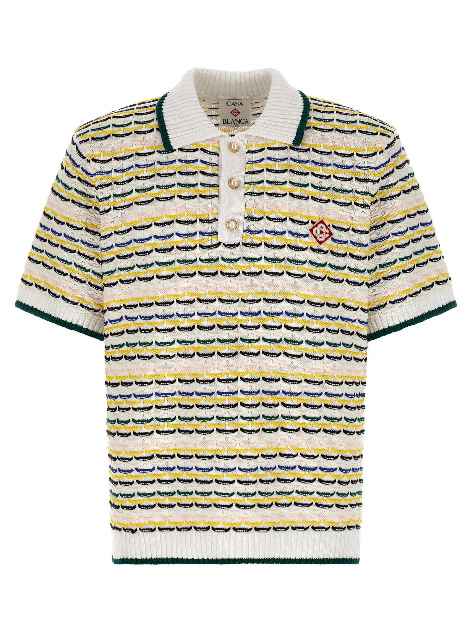 Casablanca Tuck Stitch Polo Shirt