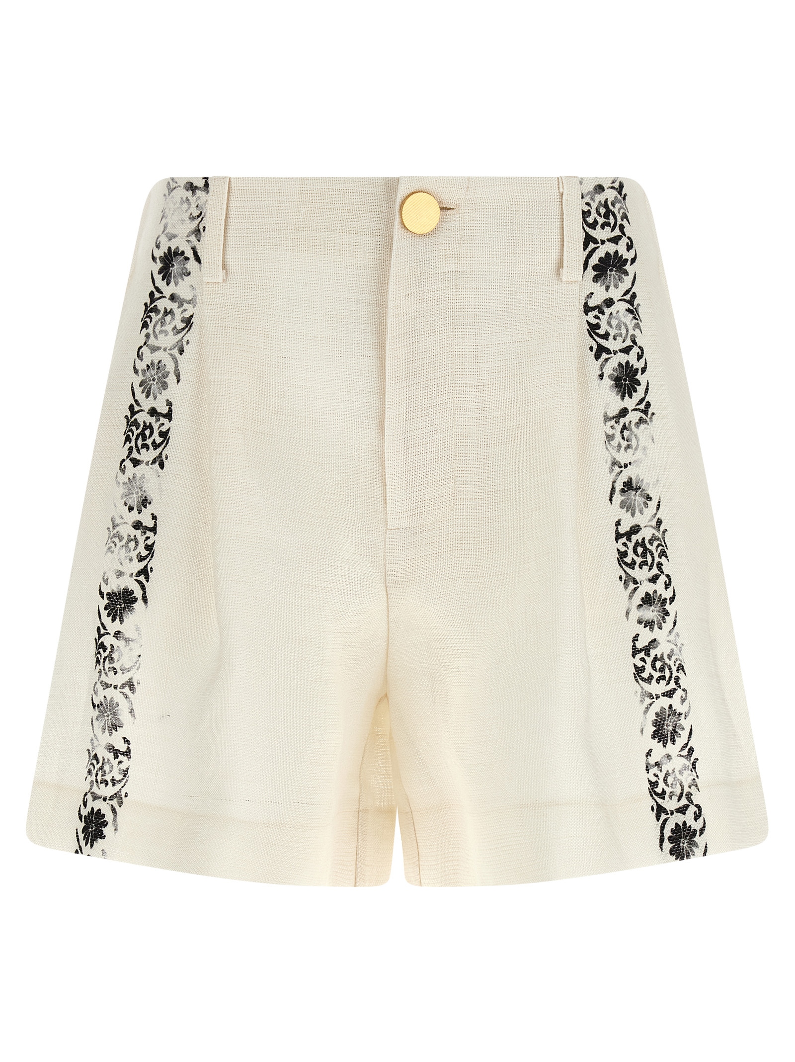 Alberta Ferretti Fortuny Linen Shorts