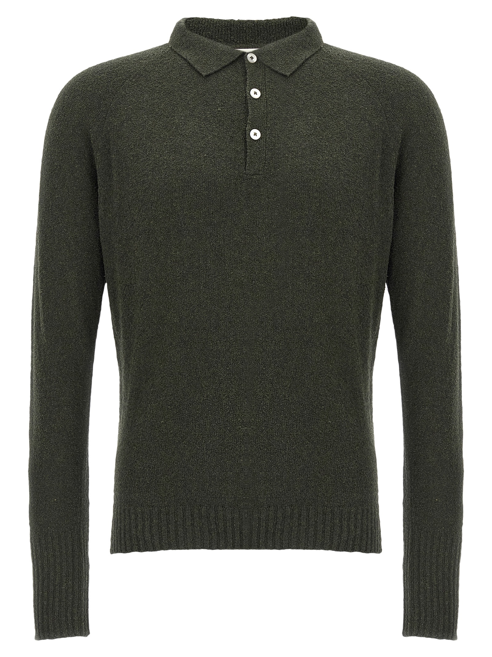 Ma'ry'ya Bouclé Cotton Polo Shirt