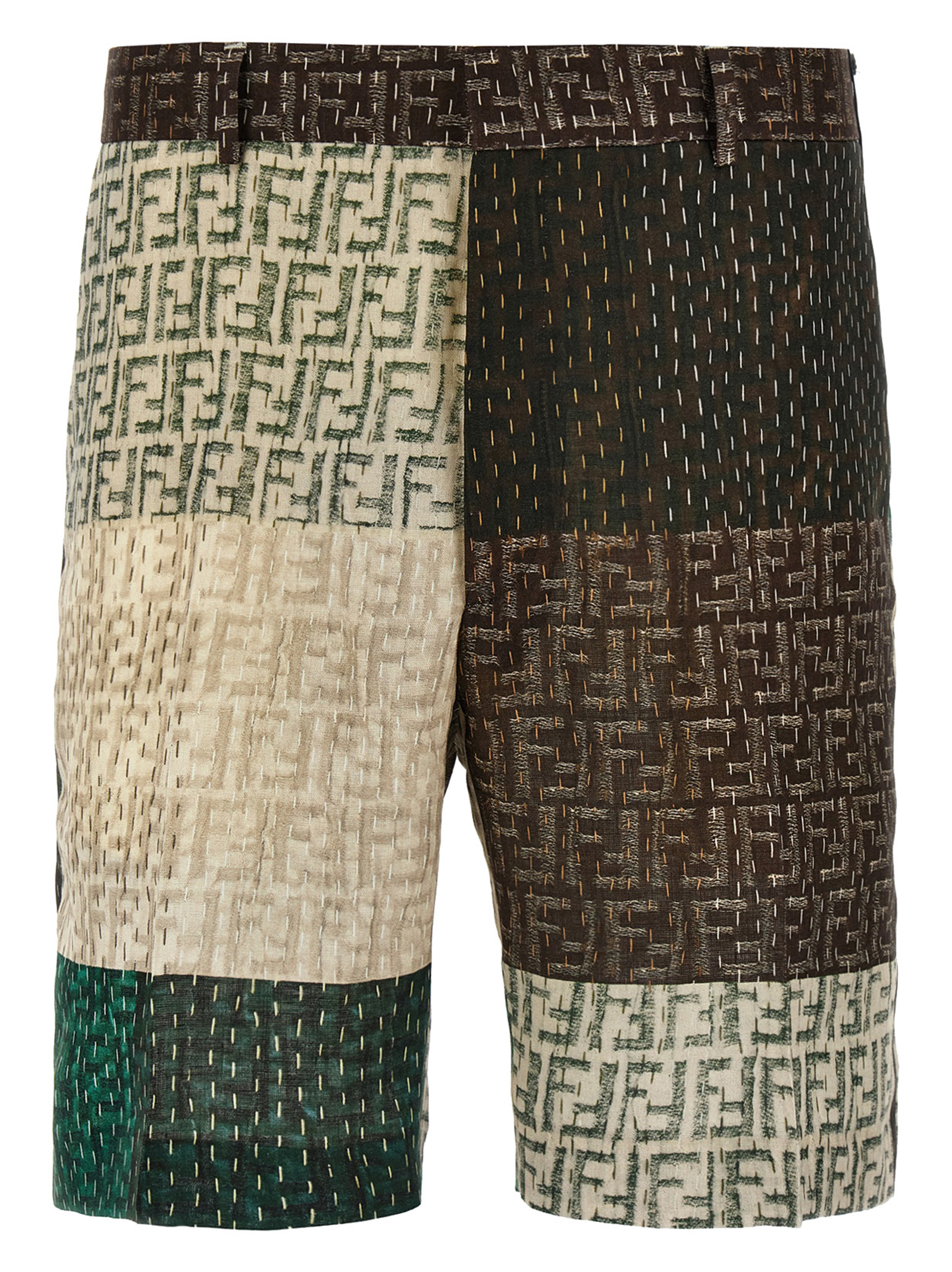 Fendi Patchwork Bermuda Shorts