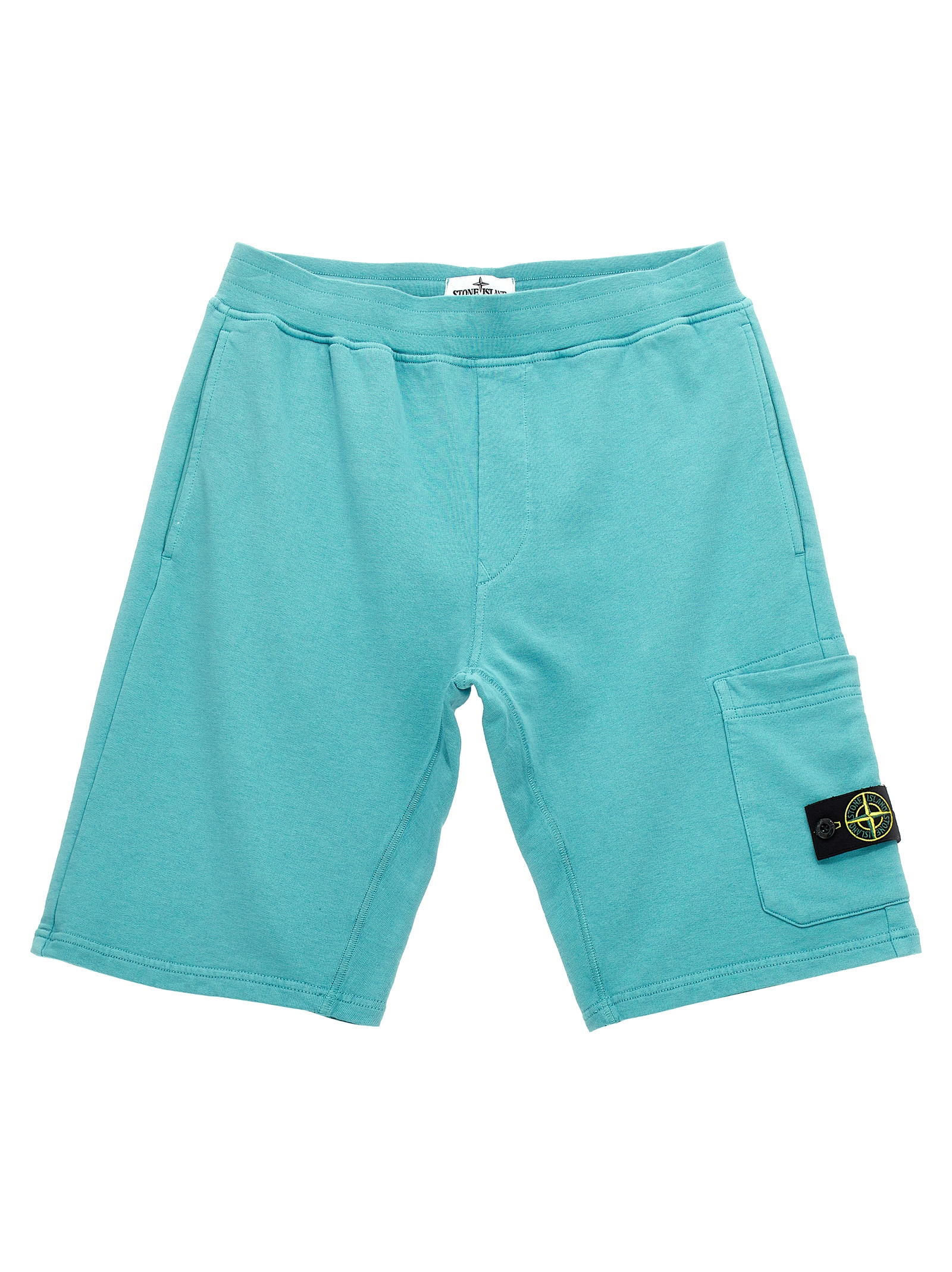 Stone Island Junior Cargo Badge Logo Bermuda Shorts