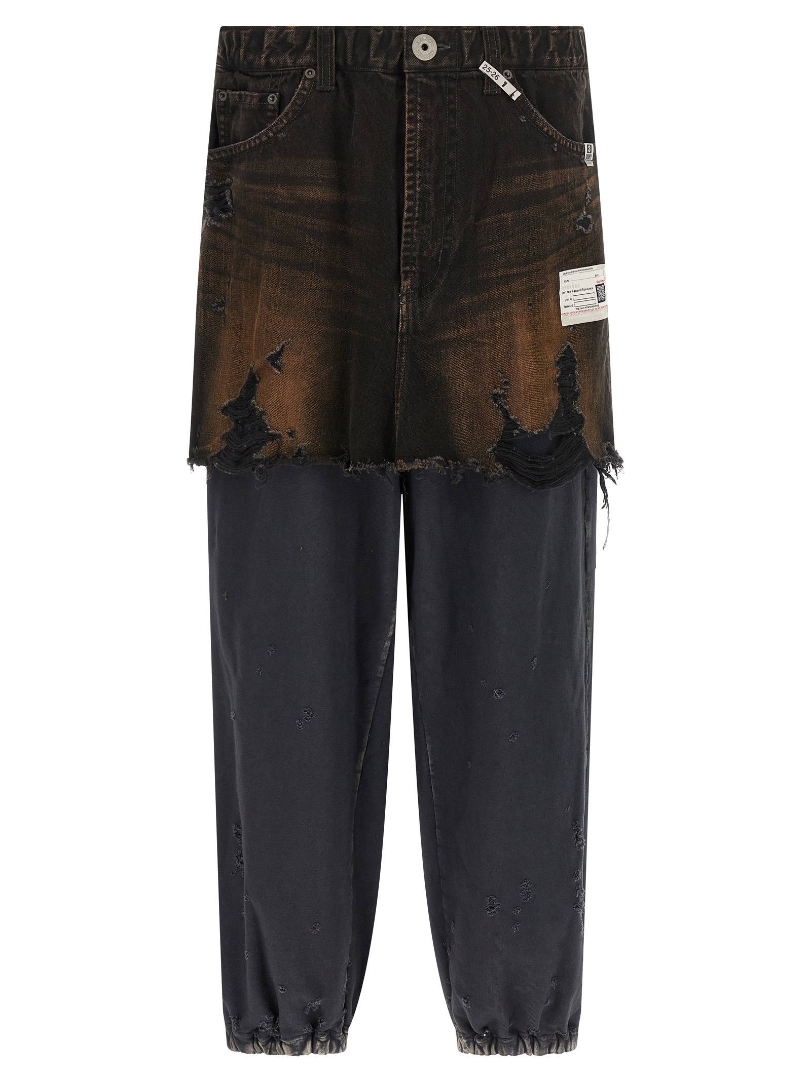 Maison Mihara Yasuhiro Waist Layered Denim Pants