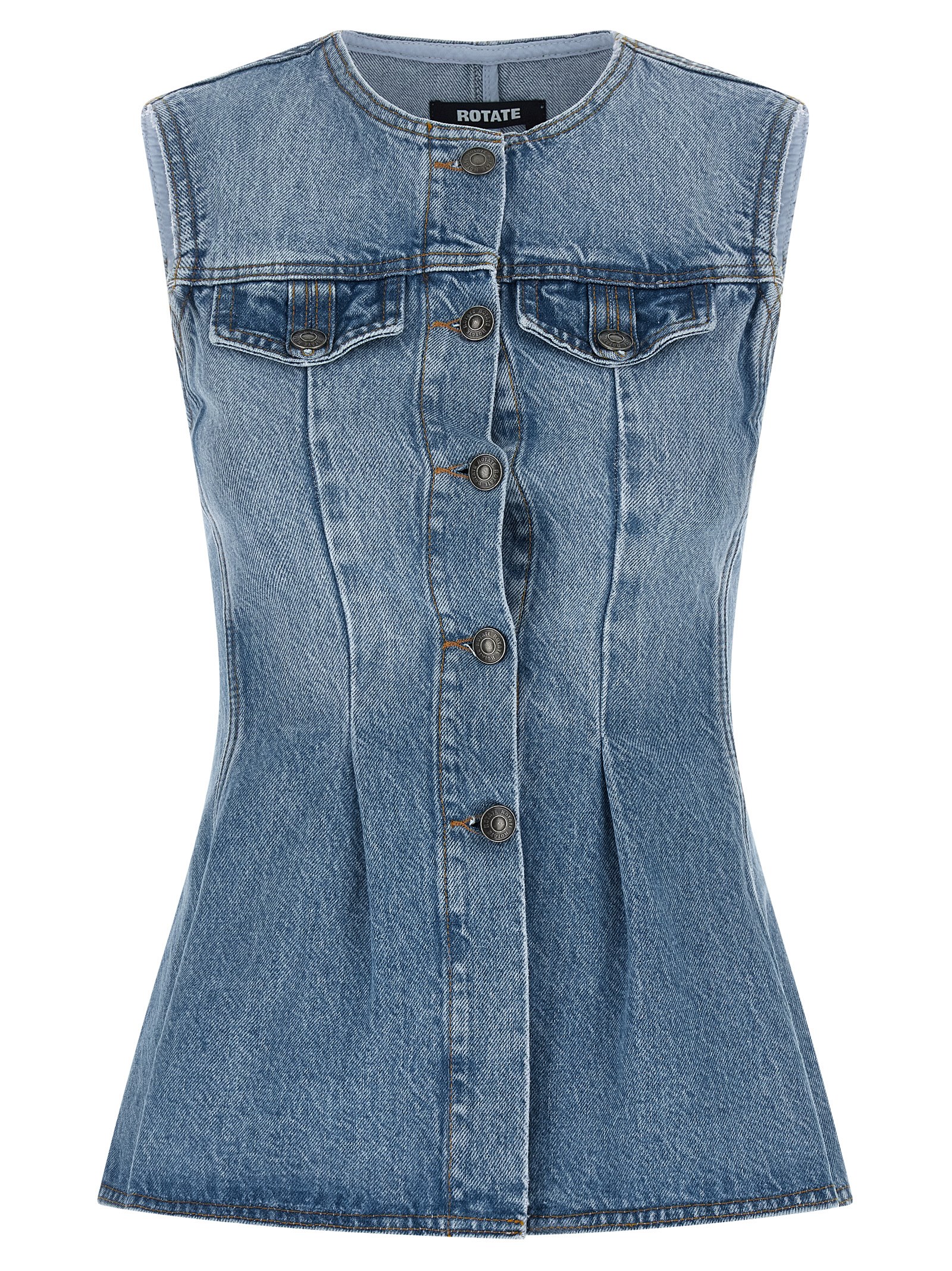 Rotate Birger Christensen Flared Denim Top