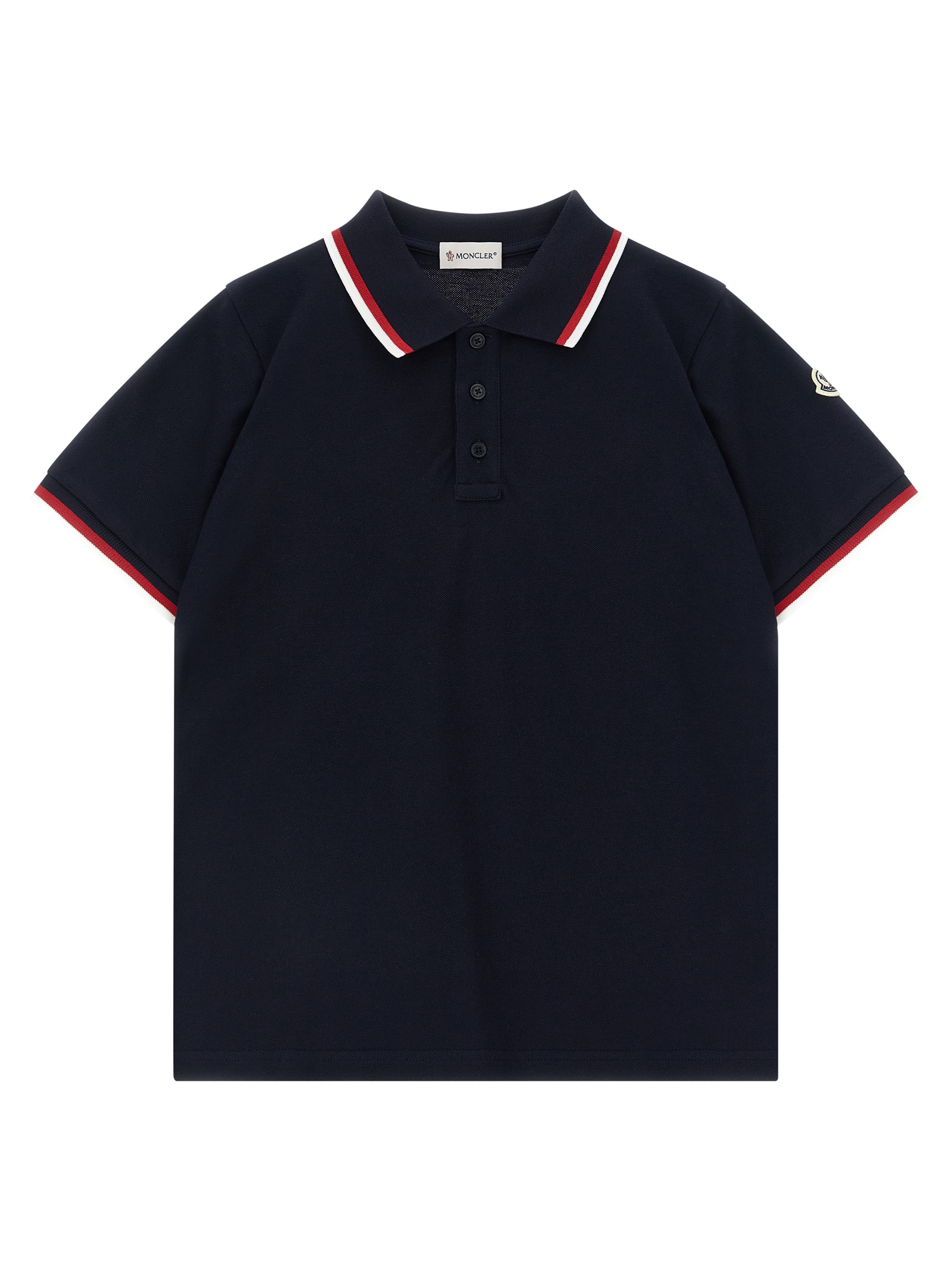 Moncler Enfant Tricolor Polo Shirt