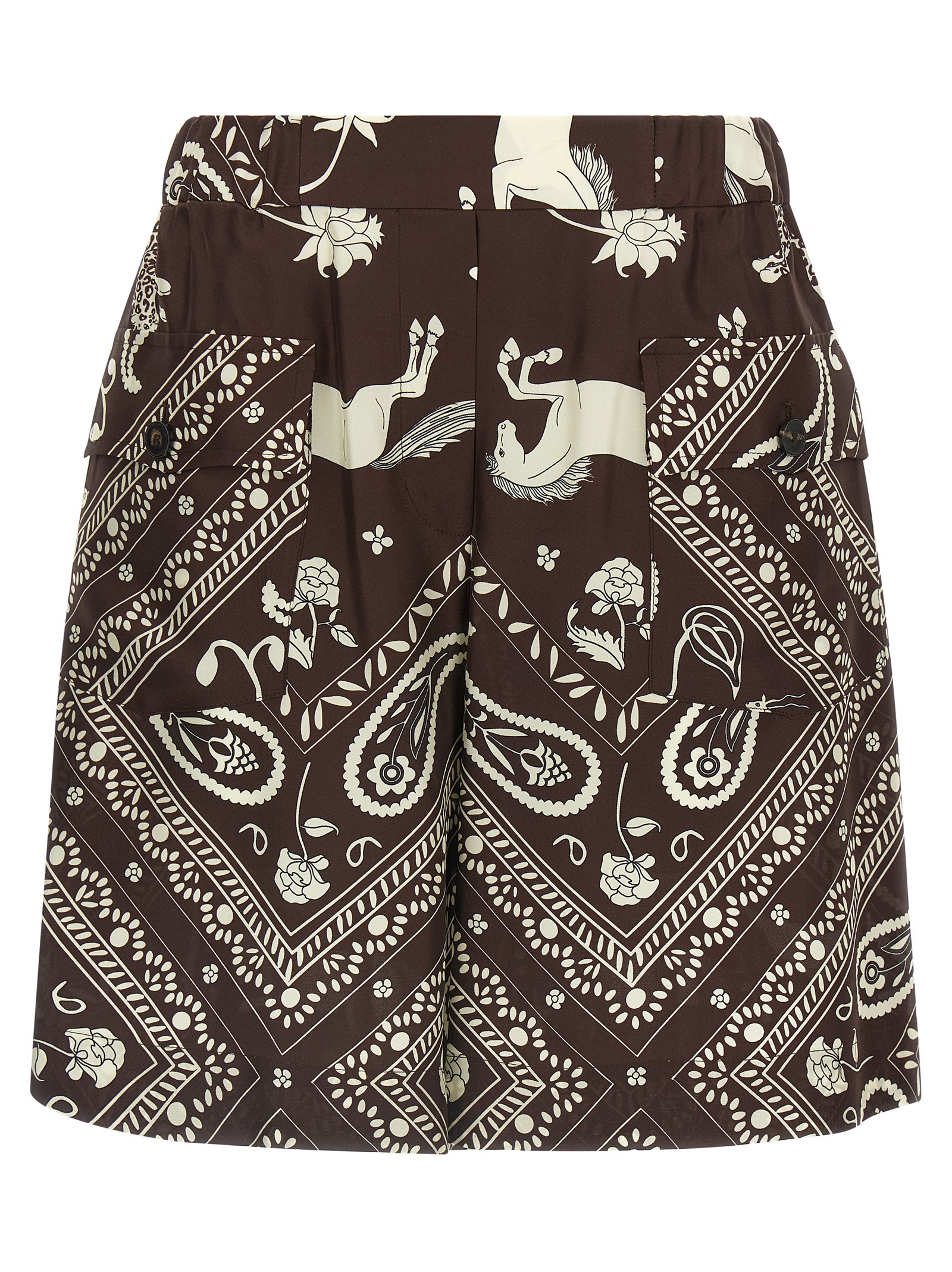 Alberto Biani Bandana Print Bermuda Shorts