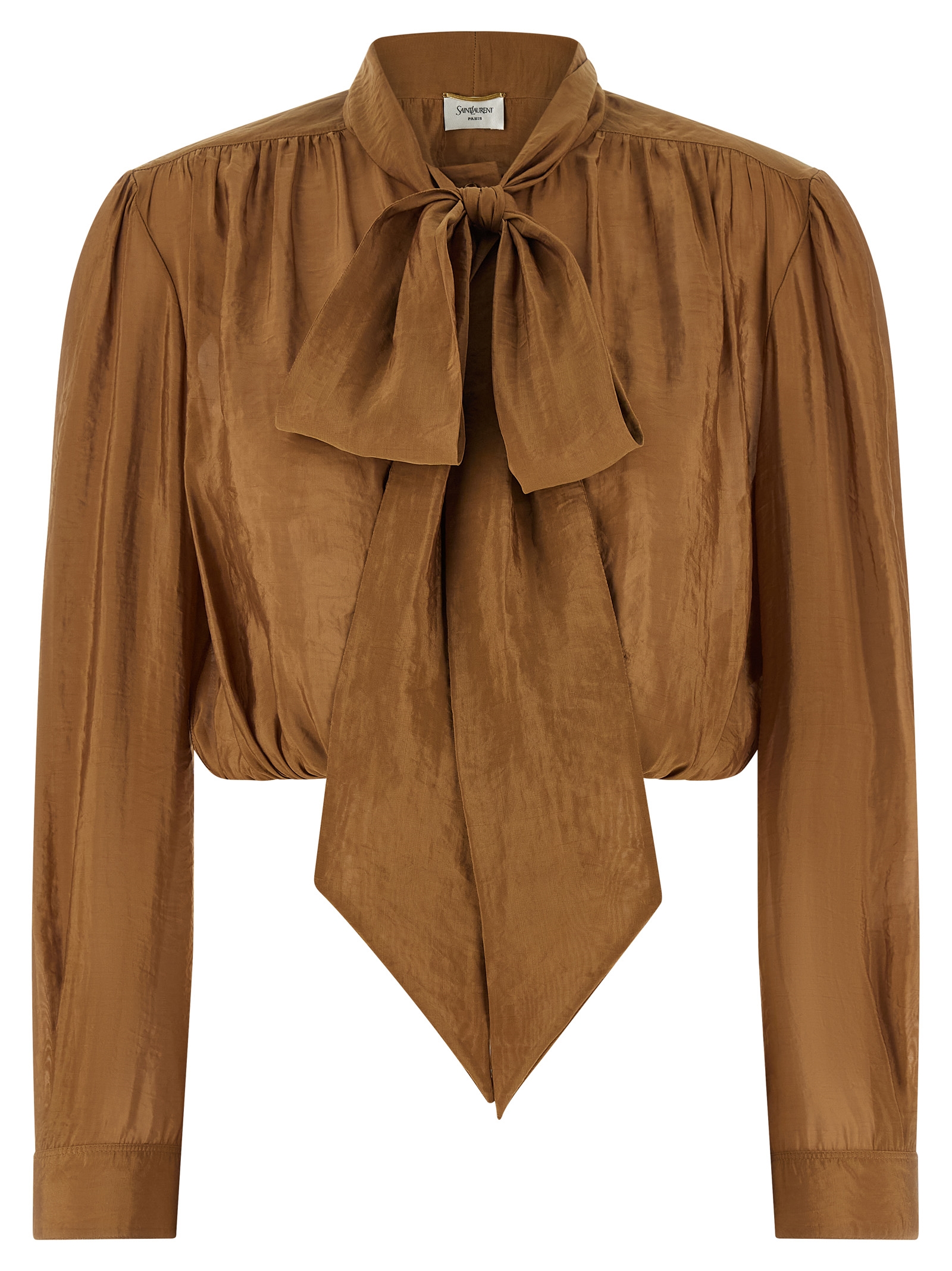 Saint Laurent Lavallière Neck Blouse